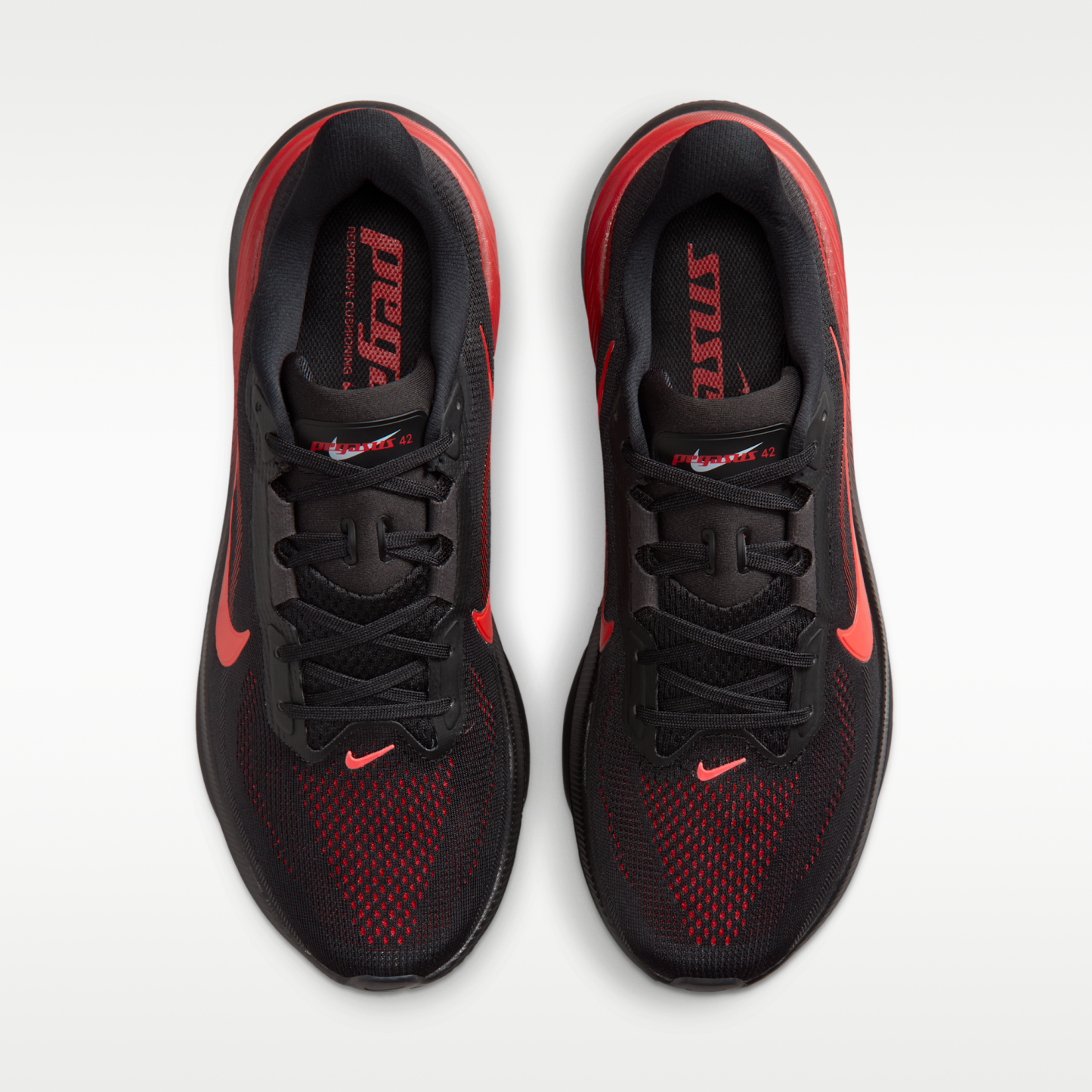 Nike Pegasus 42 - Μαύρο/University Red/Wolf Grey/Bright Crimson - 4
