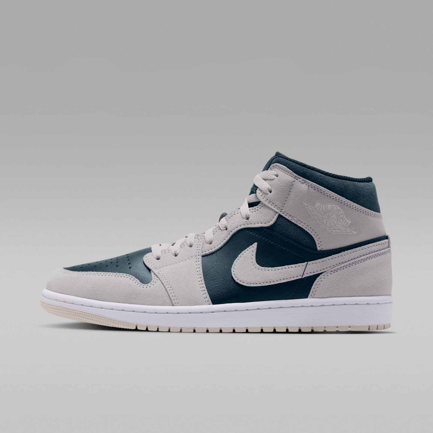 Air Jordan 1 Mid - Light Orewood Brown/Midnight Spruce/Λευκό/Pale Ivory - 1