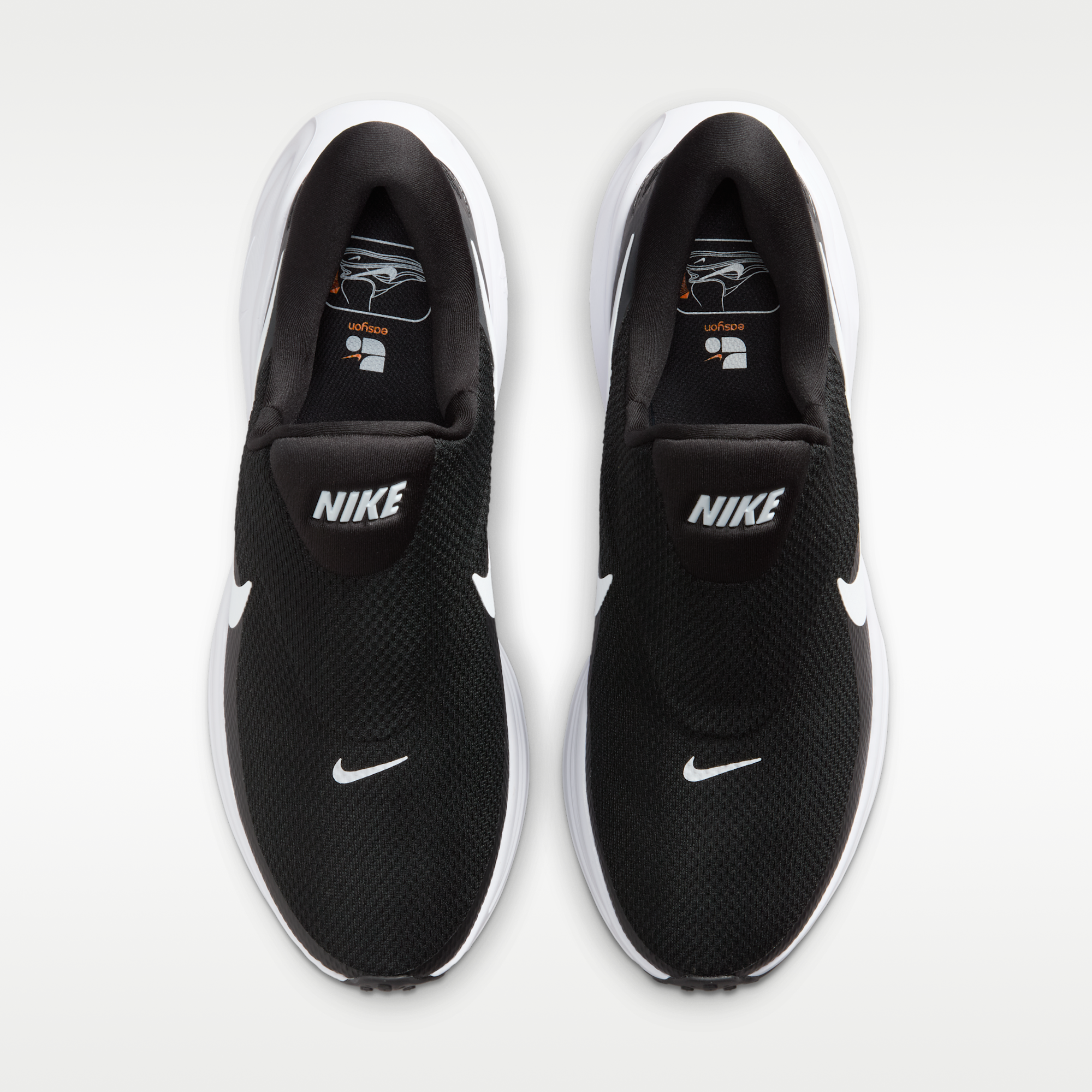 Nike Revolution 8 EasyOn - Μαύρο/Anthracite/Wolf Grey/Λευκό - 4