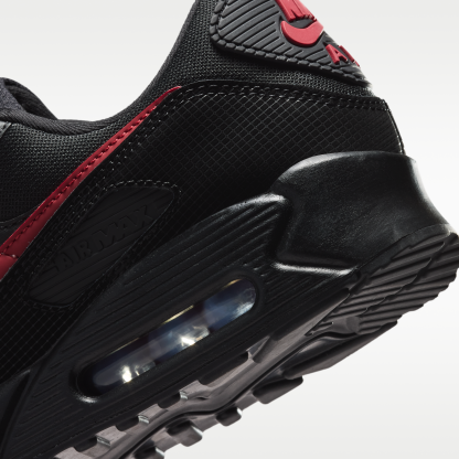 Nike Air Max 90 - Μαύρο/Μαύρο/Tough Red - 8