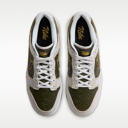 Nike Dunk Low Retro SE Leather/Suede - Summit White/Yellow Ochre/Cargo Khaki - 4
