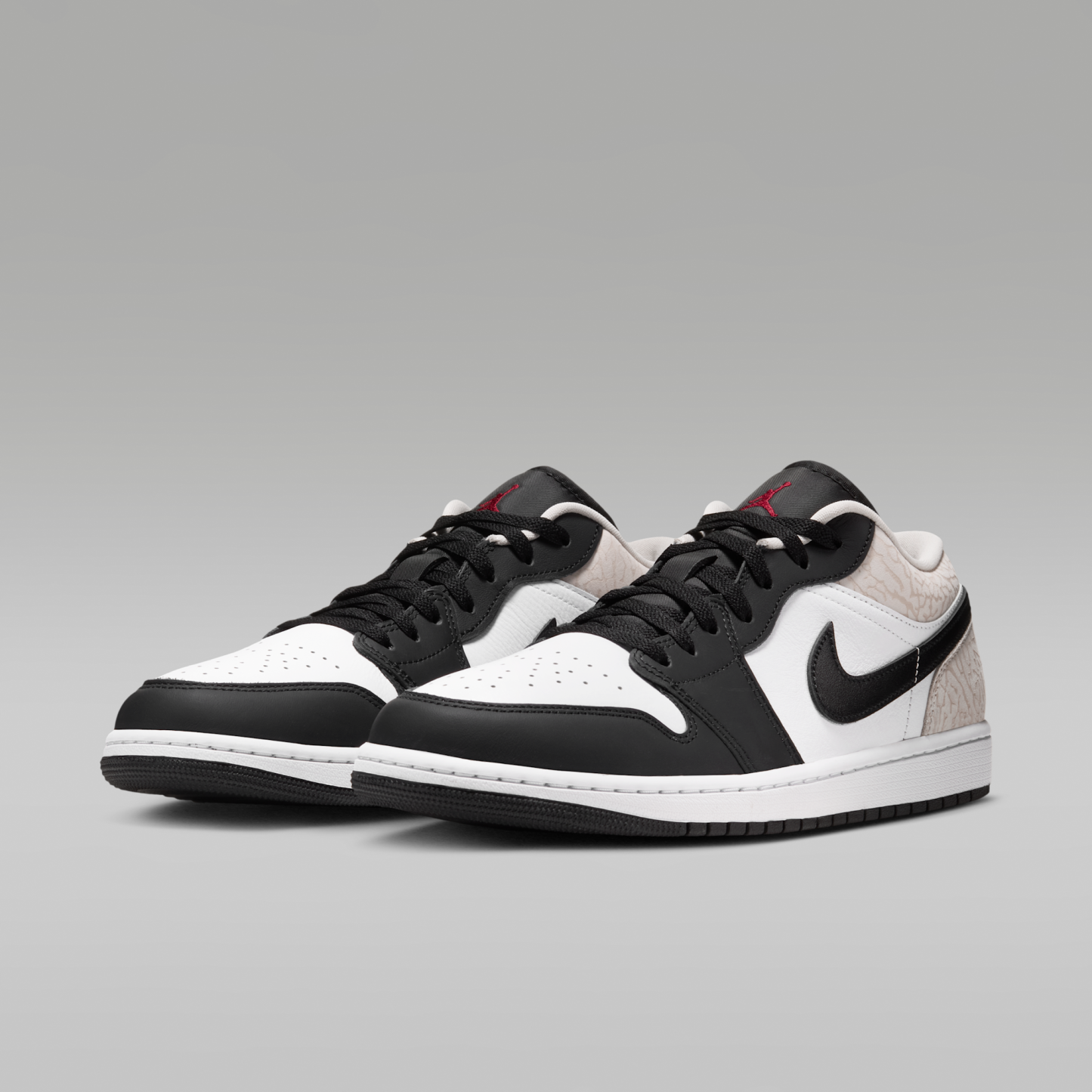Air Jordan 1 Low SE - Μαύρο/Λευκό/Light Orewood Brown/Team Red - 5