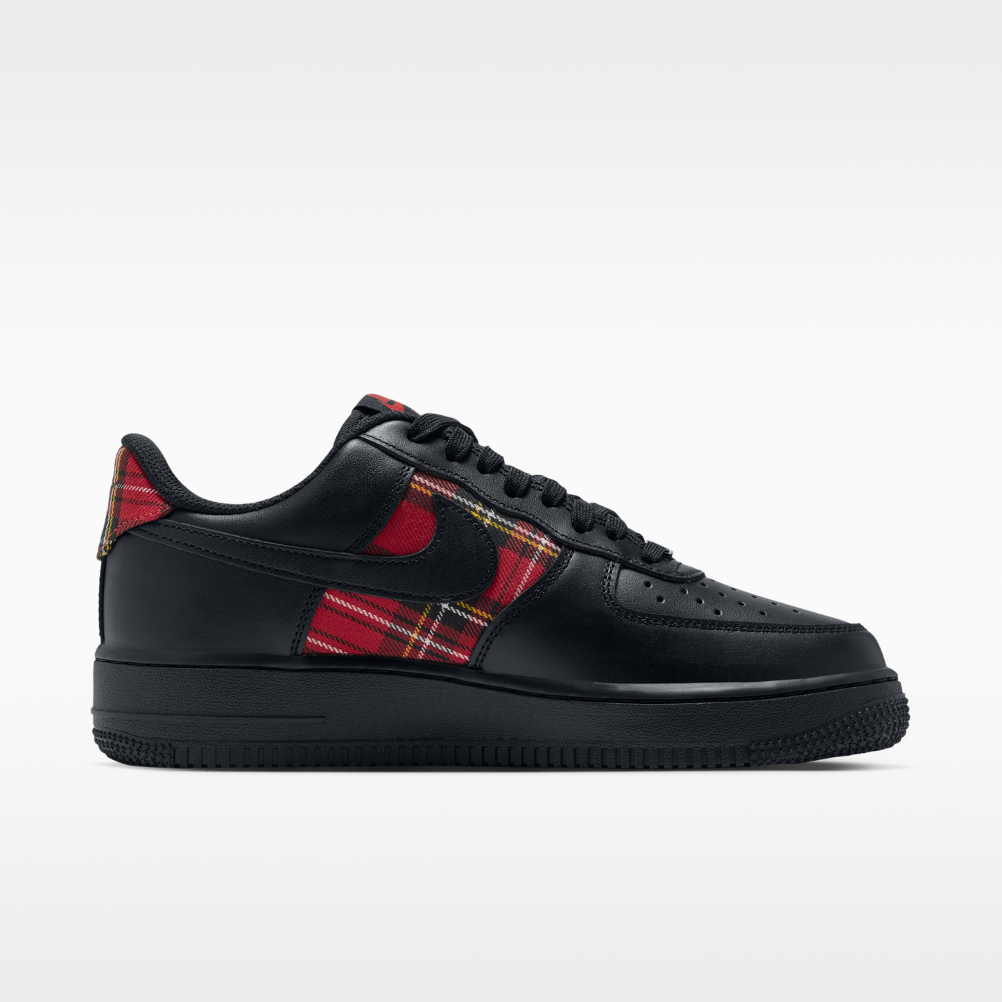 Nike Air Force 1 '07 "Plaid" - Μαύρο/Tough Red/Λευκό/Μαύρο - 3