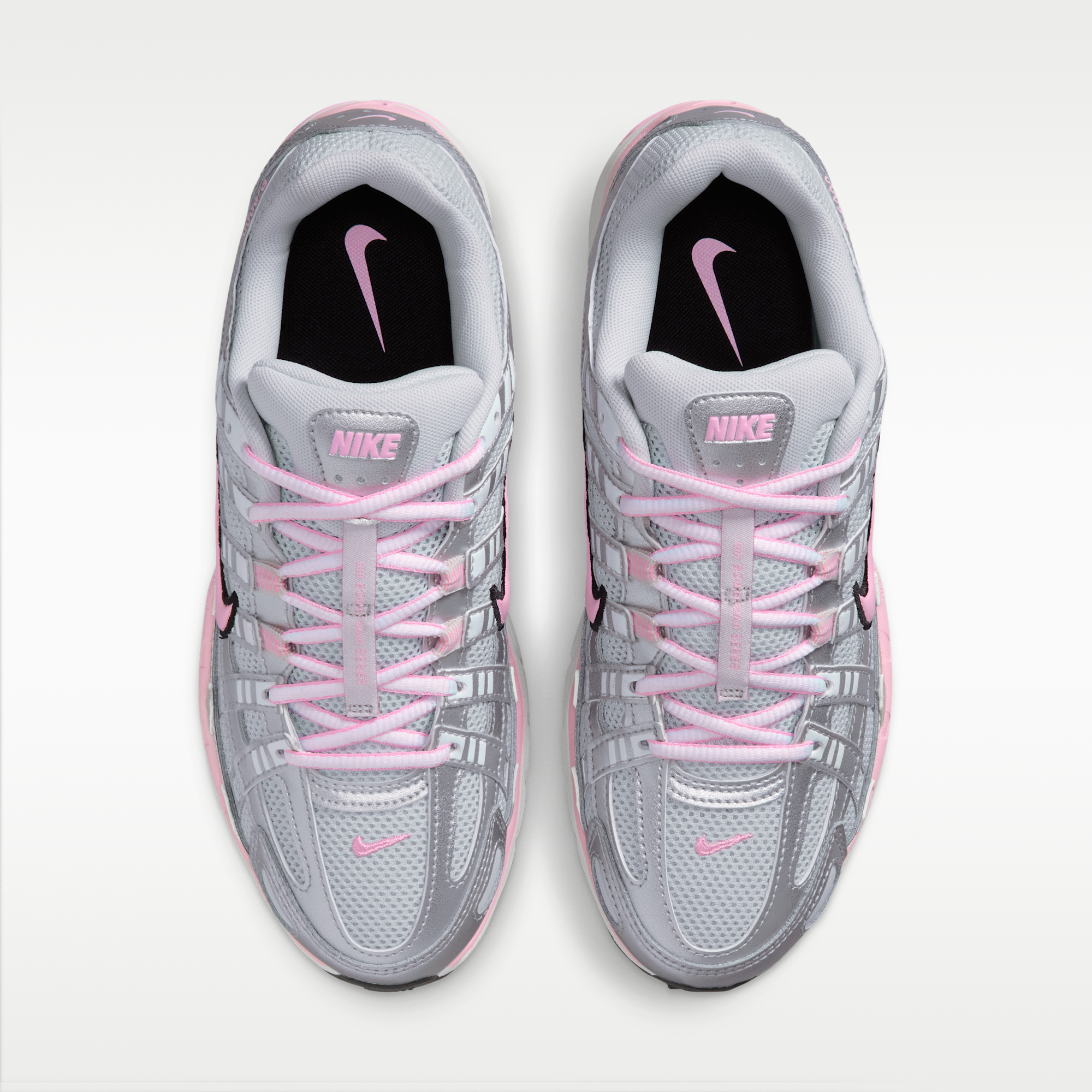 Nike P-6000 - Pure Platinum/Metallic Silver/Μαύρο/Pink Rise - 4