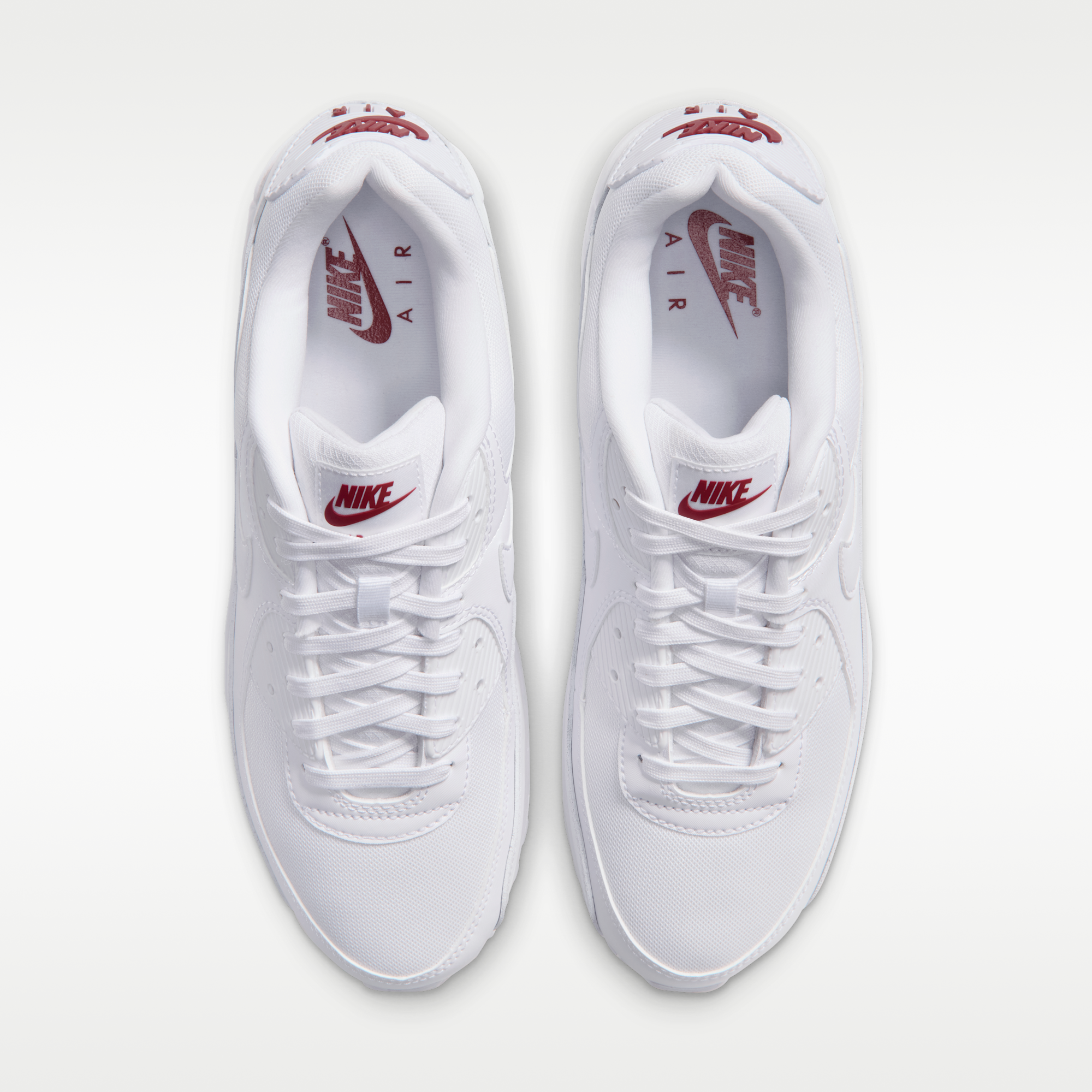 Nike Air Max 90 - Λευκό/Tough Red/Λευκό - 4