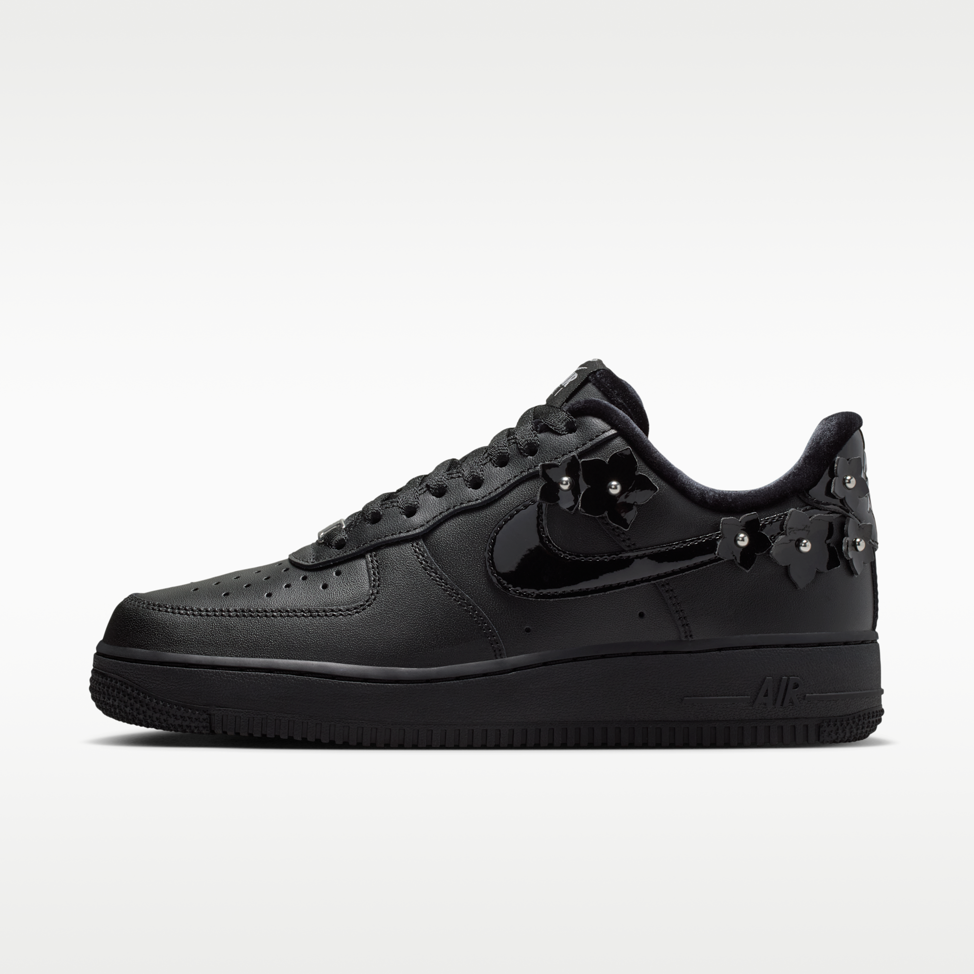 Nike Air Force 1 '07 "Florette" - Μαύρο/Off Noir/Metallic Silver/Μαύρο - 1