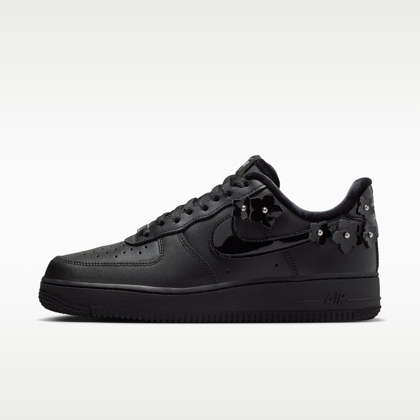 Nike Air Force 1 '07 "Florette" - Μαύρο/Off Noir/Metallic Silver/Μαύρο - 1