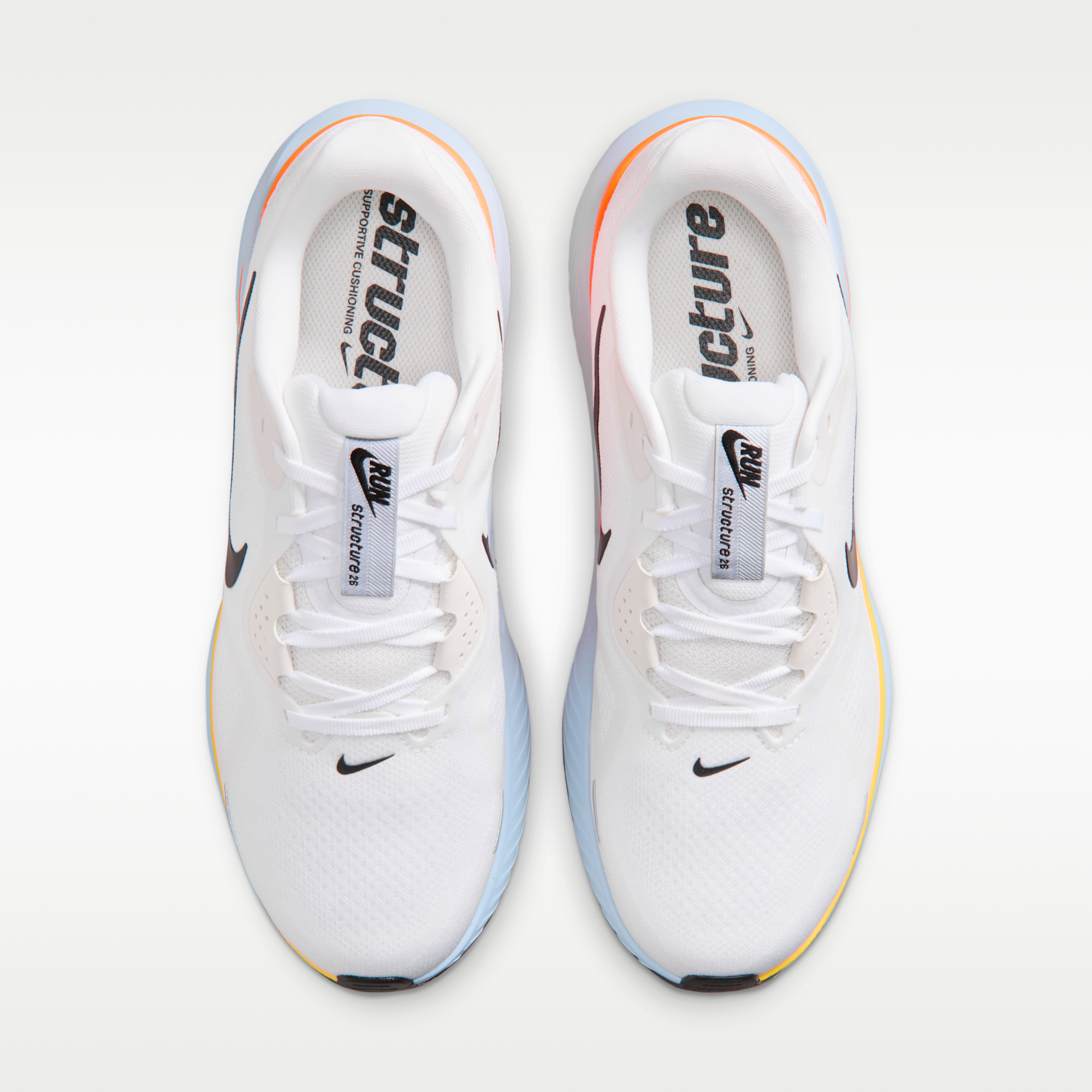 Nike Structure 26 - Λευκό/Hydrogen Blue/Total Orange/Μαύρο - 4