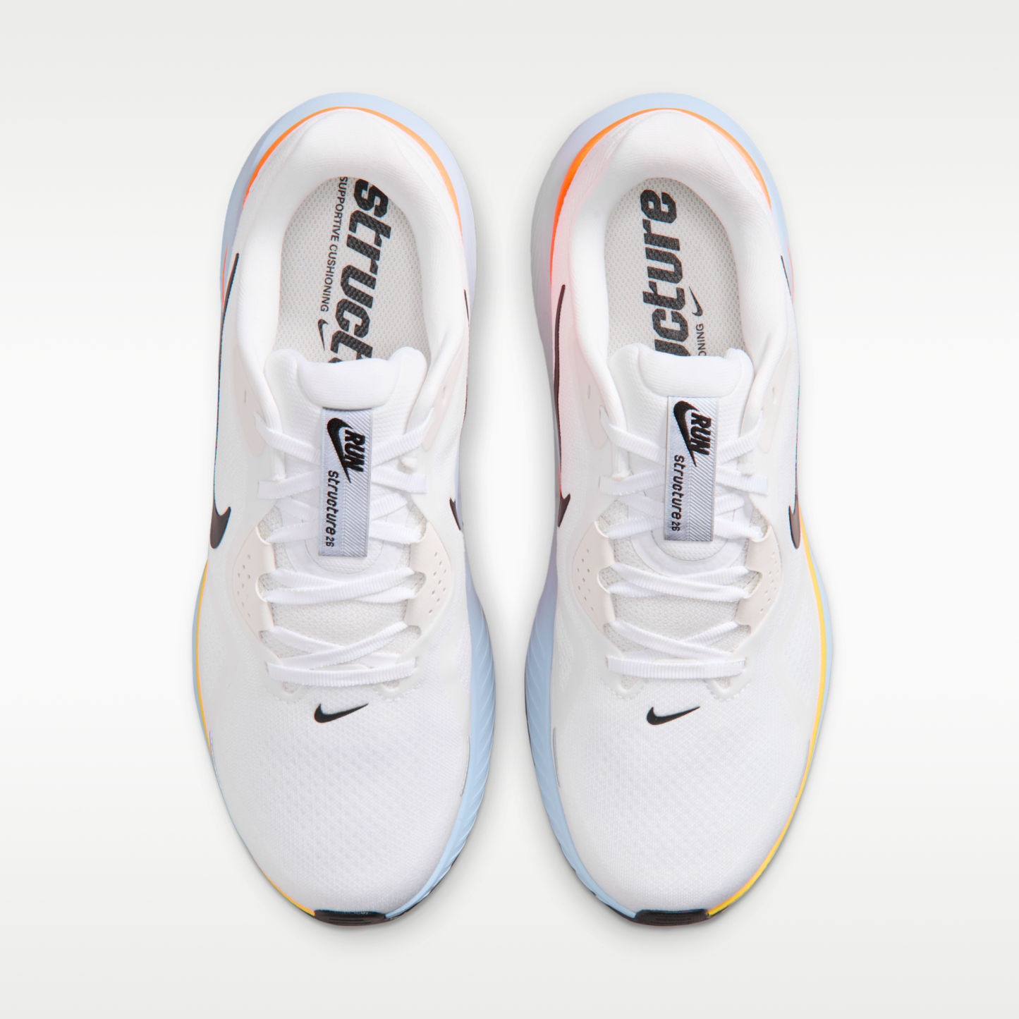 Nike Structure 26 - Λευκό/Hydrogen Blue/Total Orange/Μαύρο - 4