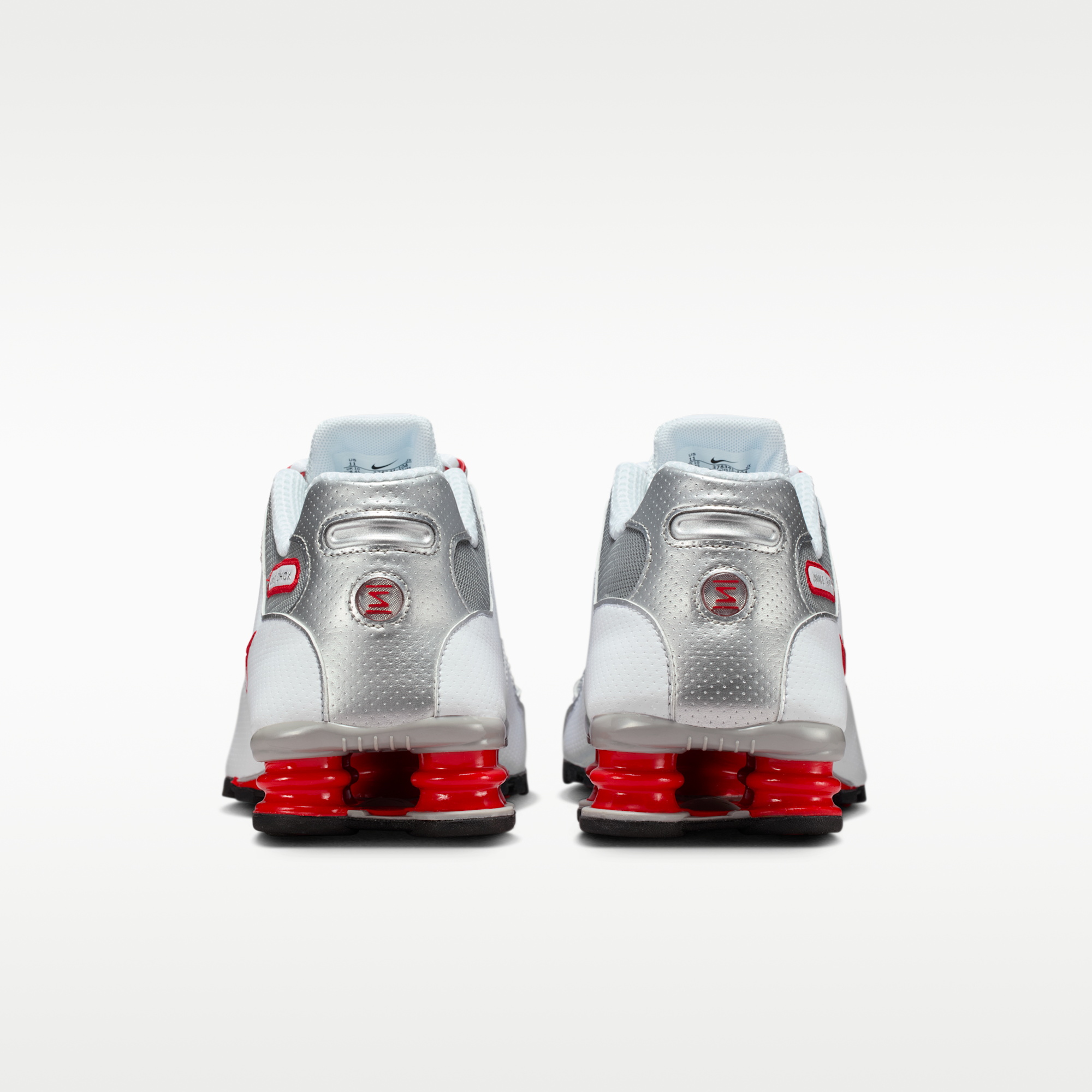 Nike Shox NZ - Λευκό/Sport Red/Cool Grey/Metallic Silver - 6