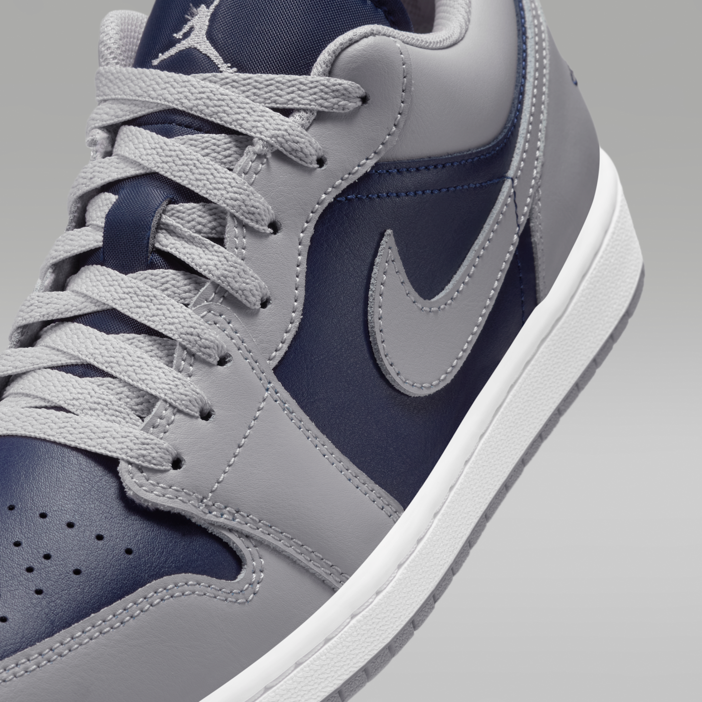 Air Jordan 1 Low - Tech Grey/Λευκό/College Navy - 7