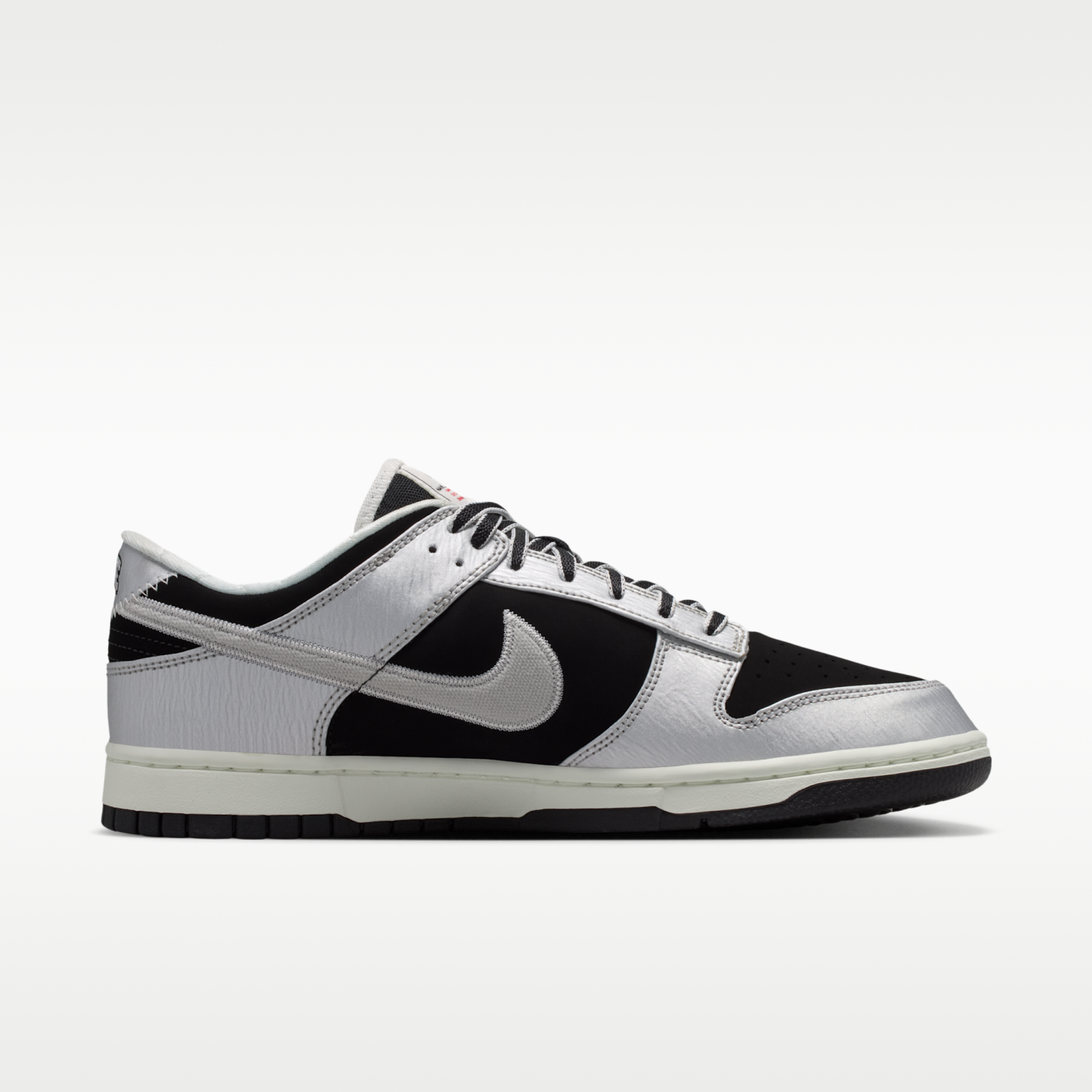 Nike Dunk Low Retro - Metallic Silver/Μαύρο/Sail/Metallic Silver - 3