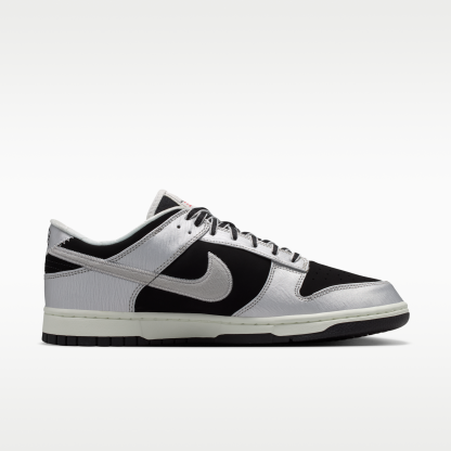 Nike Dunk Low Retro - Metallic Silver/Μαύρο/Sail/Metallic Silver - 3
