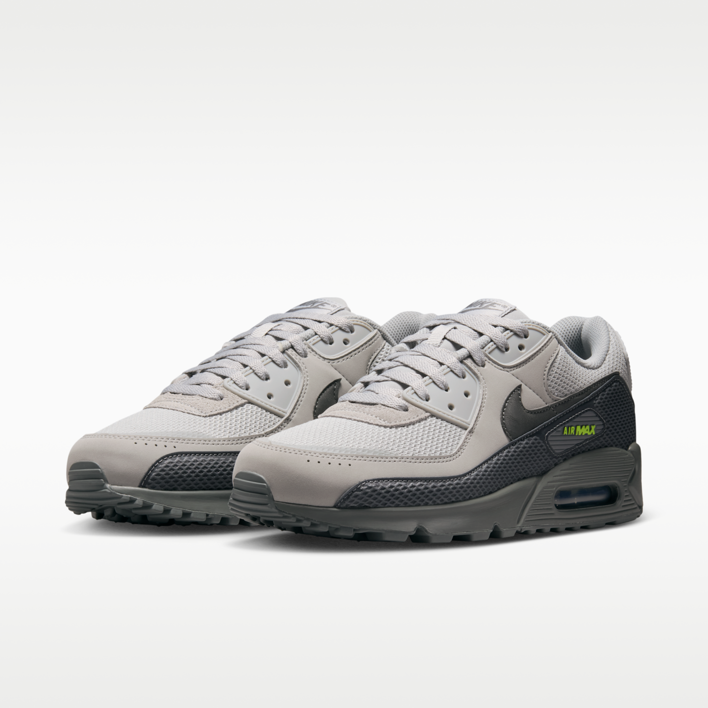 Nike Air Max 90 Premium - Light Smoke Grey/Smoke Grey/Volt/Iron Grey - 5