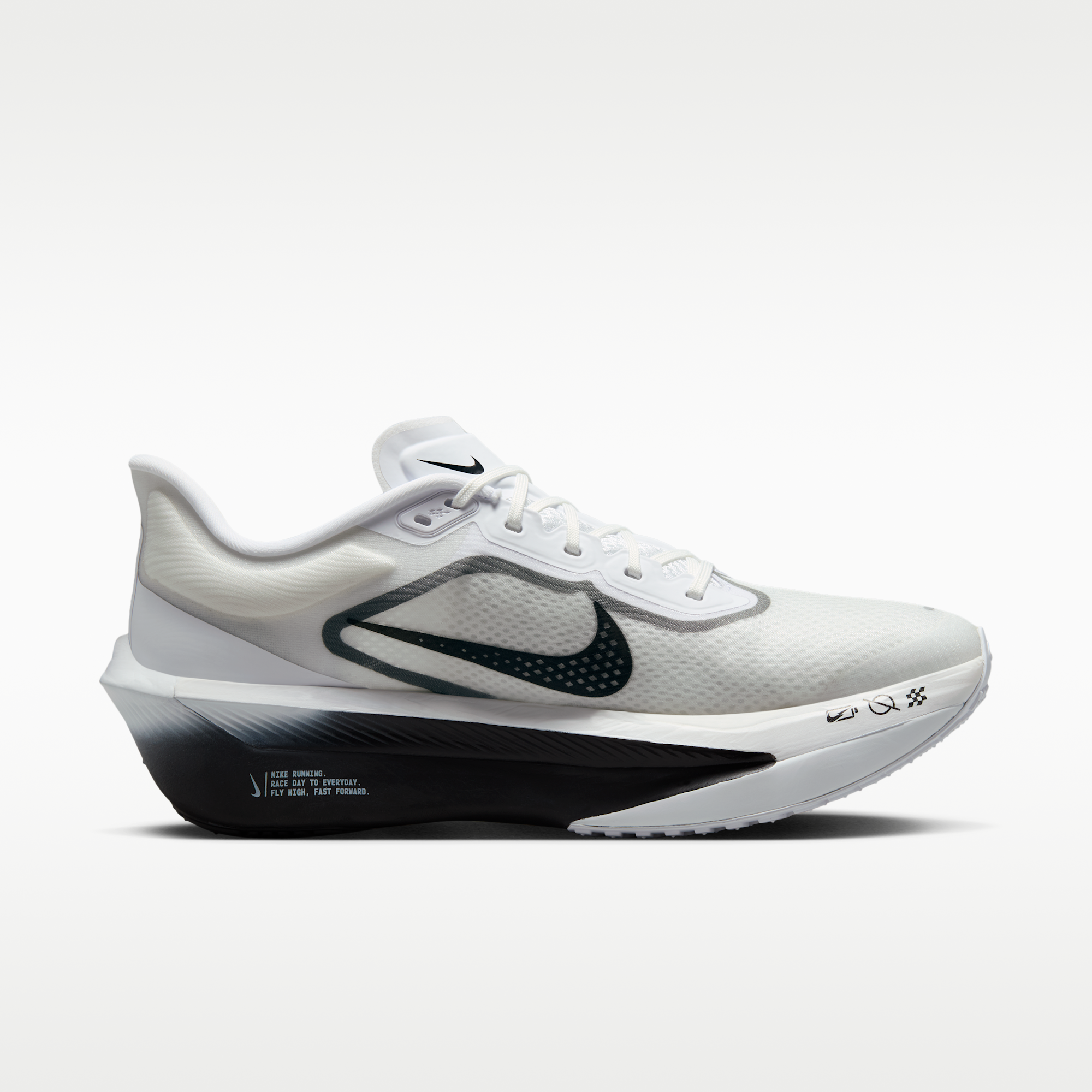 Nike Zoom Fly 6 - Λευκό/Smoke Grey/Metallic Silver/Μαύρο - 3