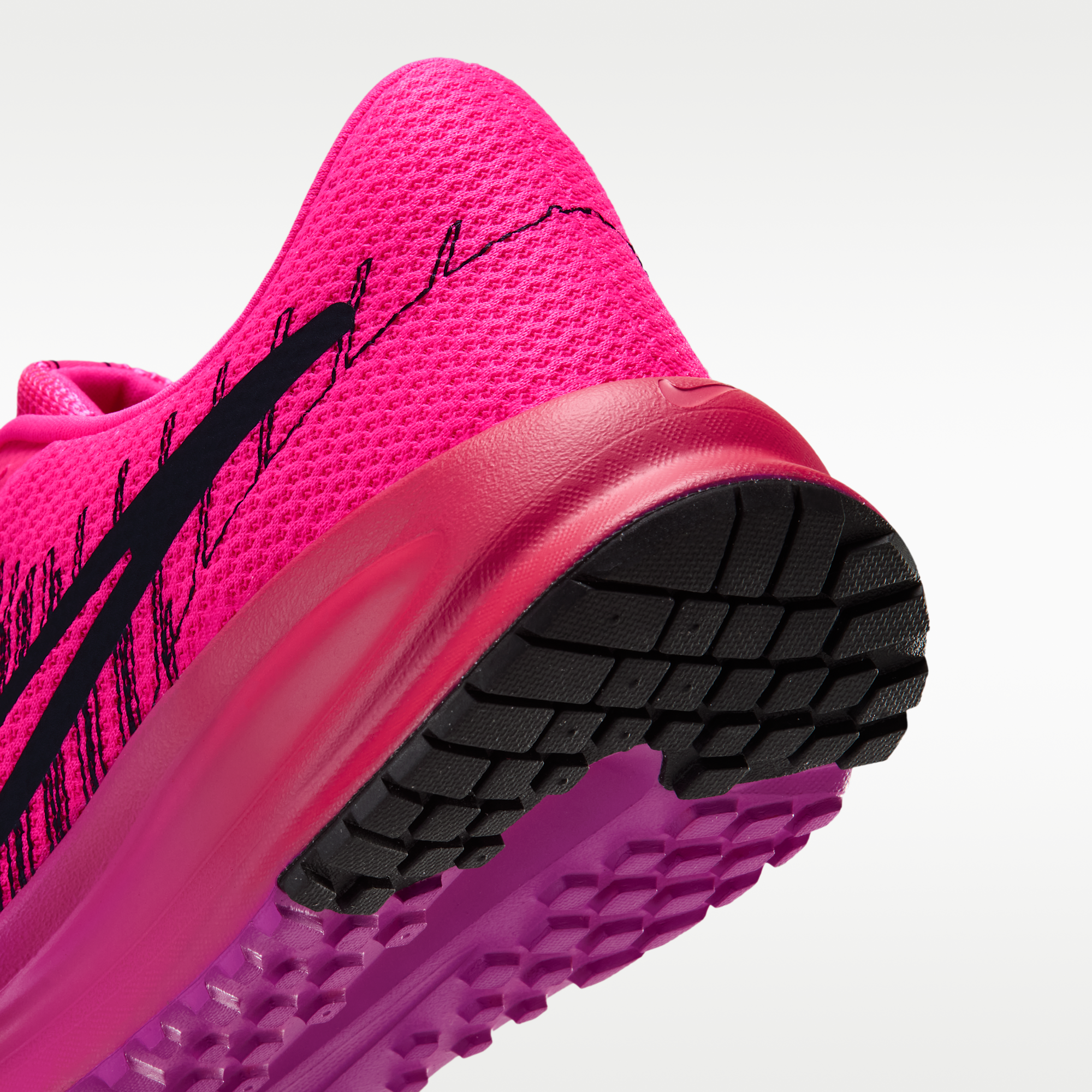 Nike Run Defy - Hyper Pink/Fuchsia Blast/Laser Crimson/Μαύρο - 8