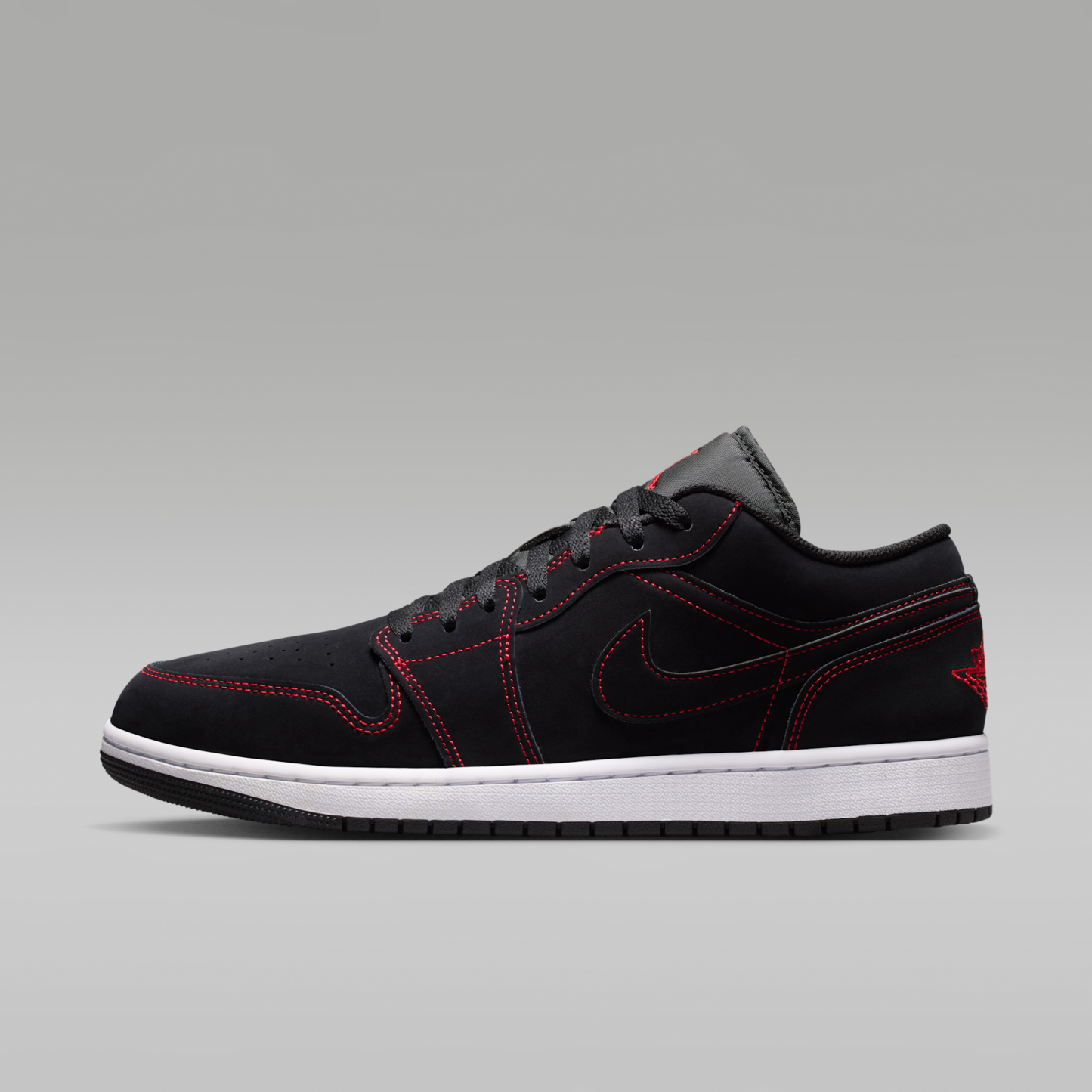 Air Jordan 1 Low - Μαύρο/Λευκό/University Red - 1