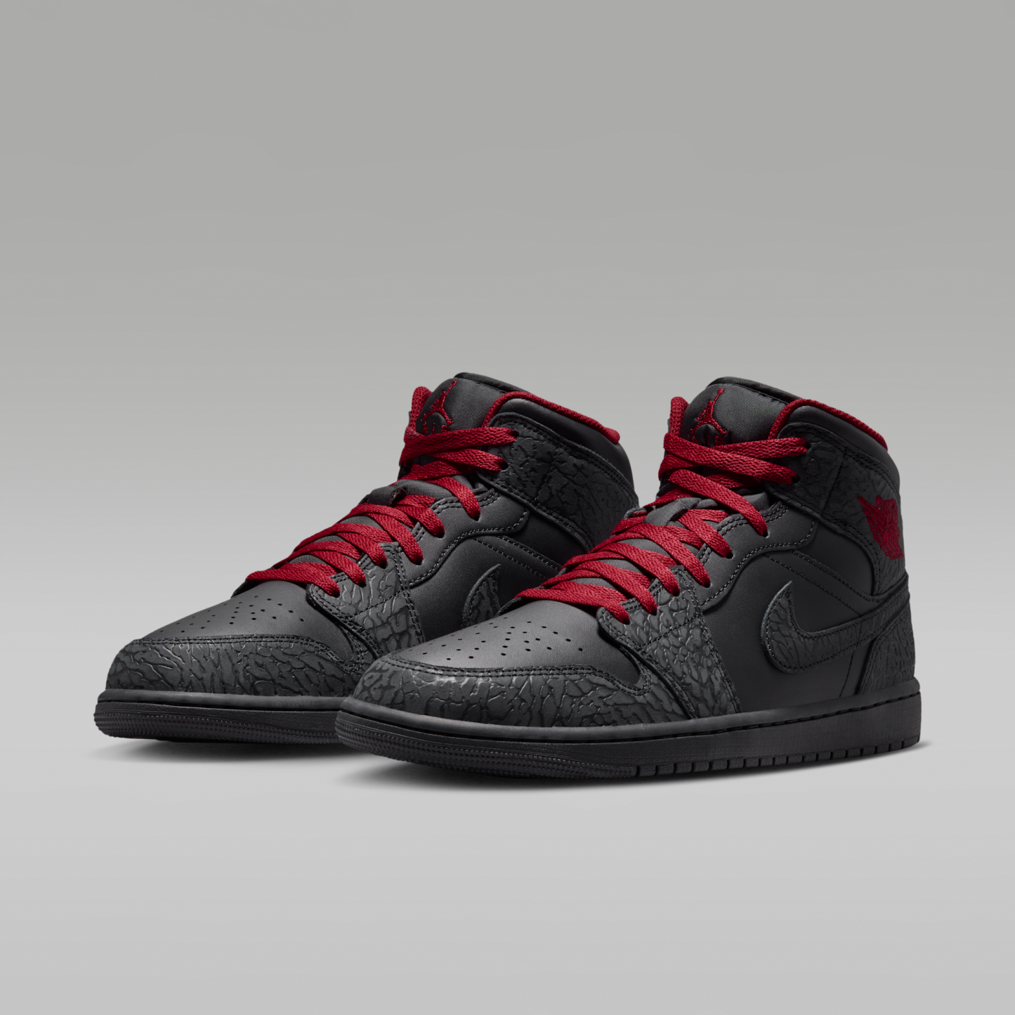 Air Jordan 1 Mid SE - Μαύρο/Μαύρο/Tough Red - 5