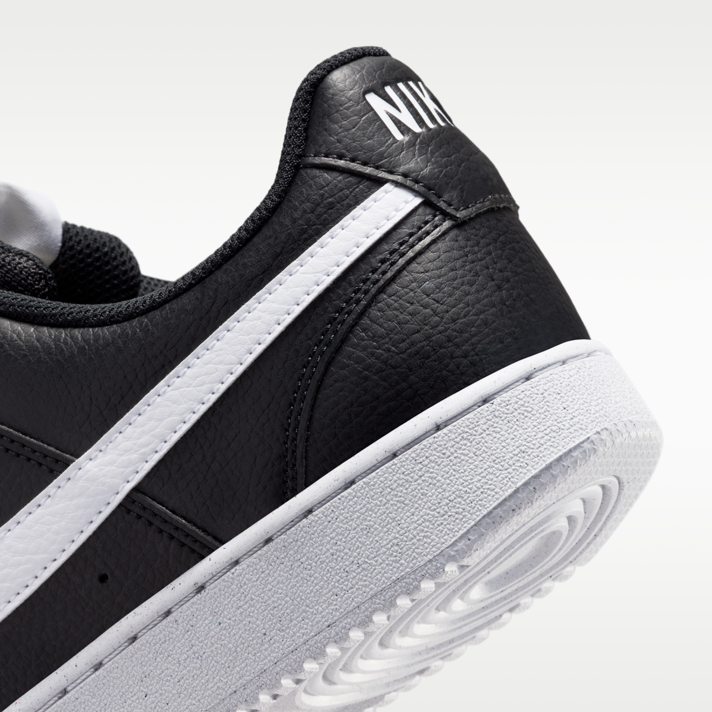 Nike Court Vision Low Next Nature - Μαύρο/Μαύρο/Λευκό - 8