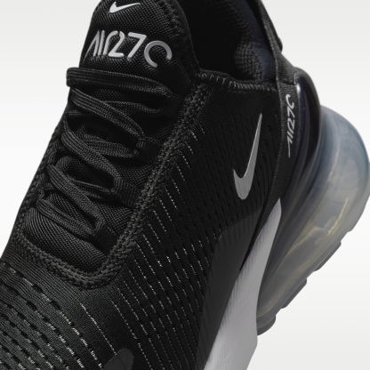 Nike Air Max 270 - Μαύρο/Λευκό/Metallic Silver - 7