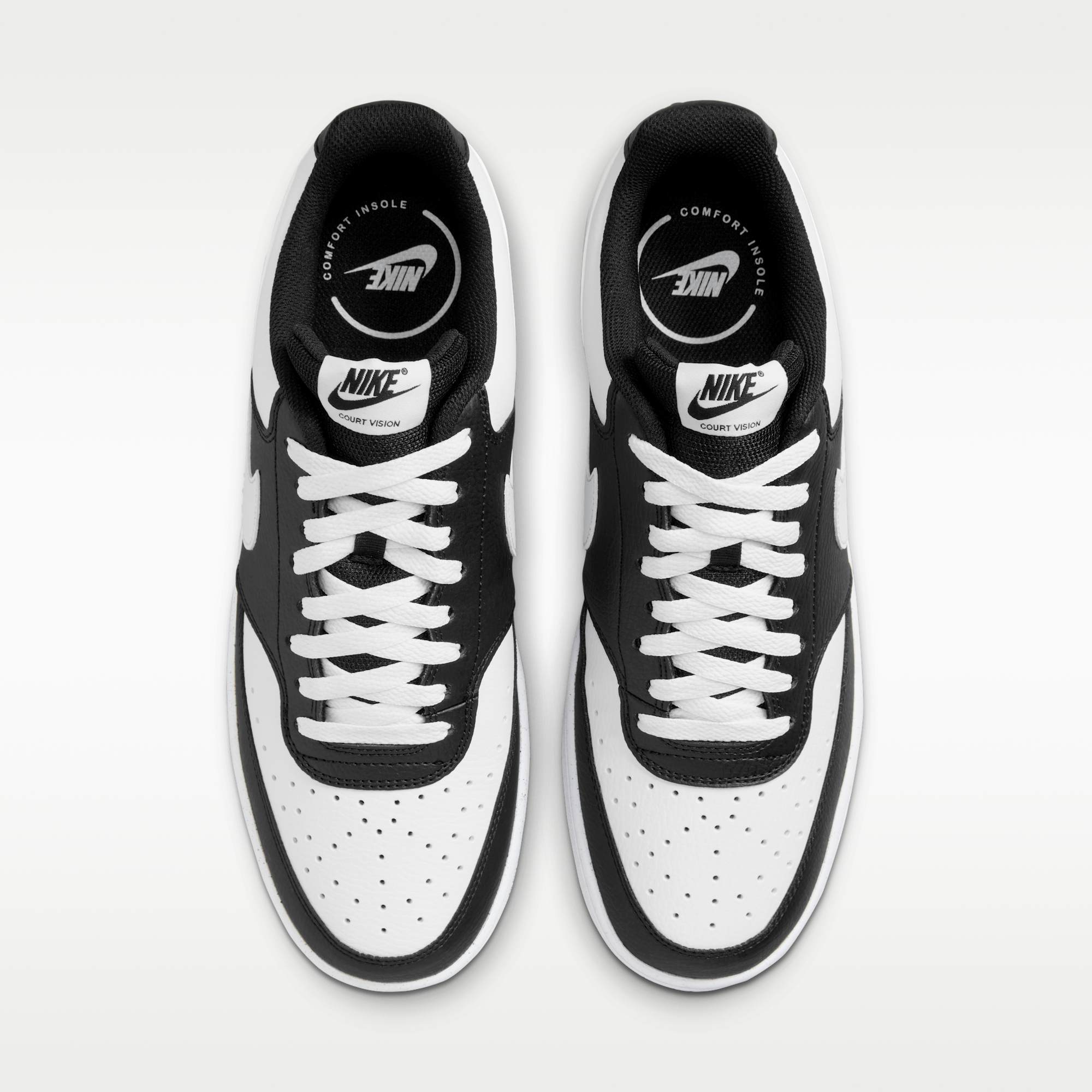Nike Court Vision Low - Μαύρο/Λευκό - 4