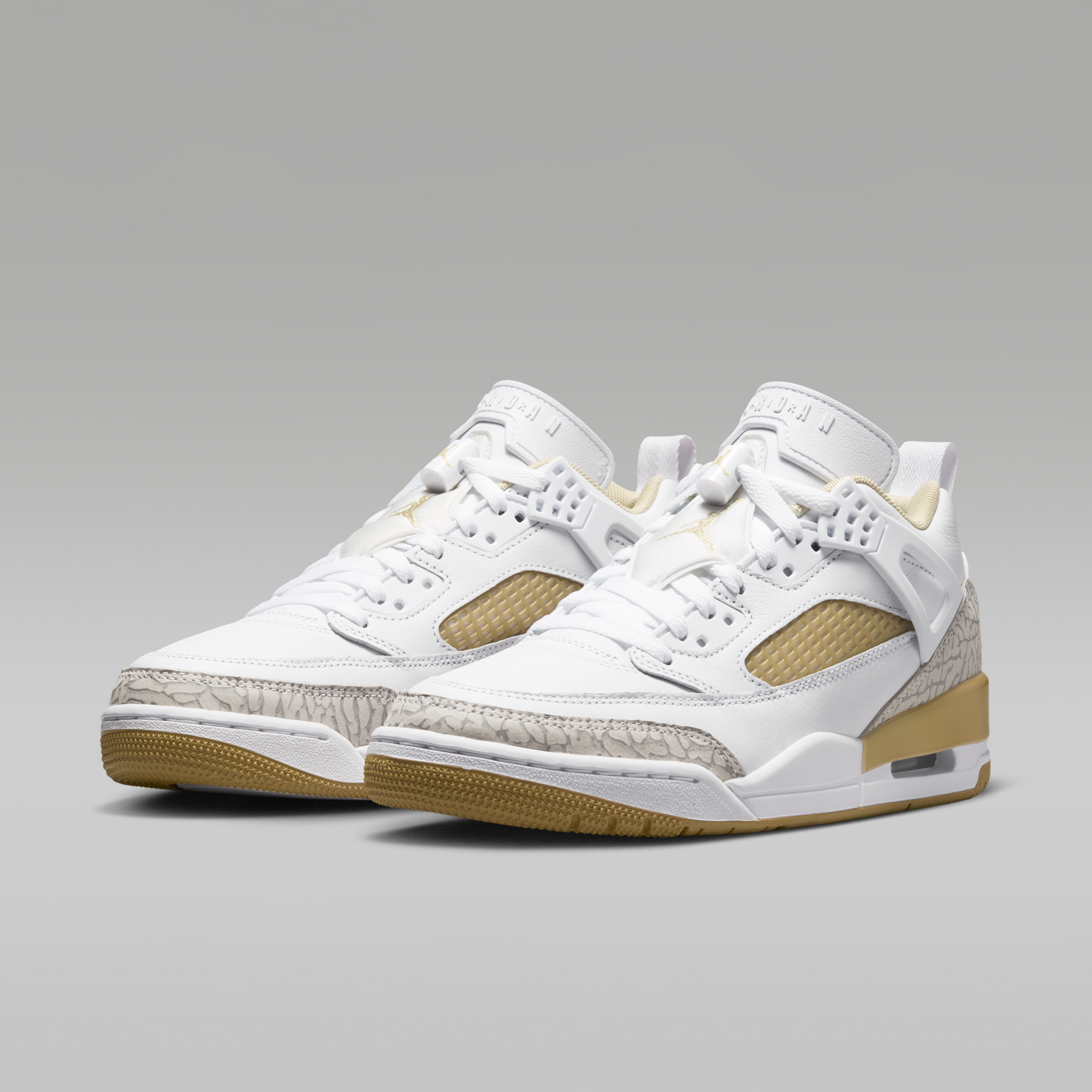 Jordan Spizike Low - Λευκό/Neutral Grey/Team Gold/Metallic Gold - 5