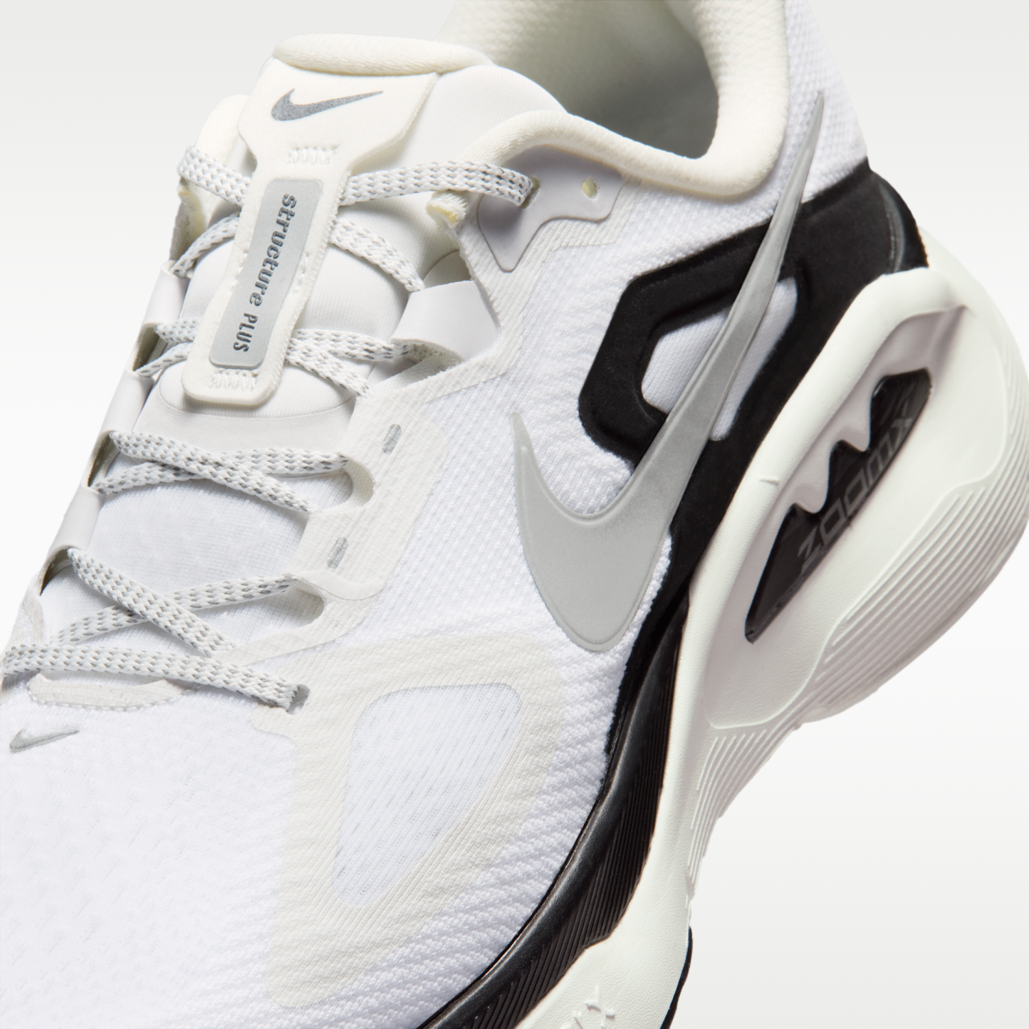 Nike Structure Plus - Summit White/Μαύρο/Metallic Silver - 7