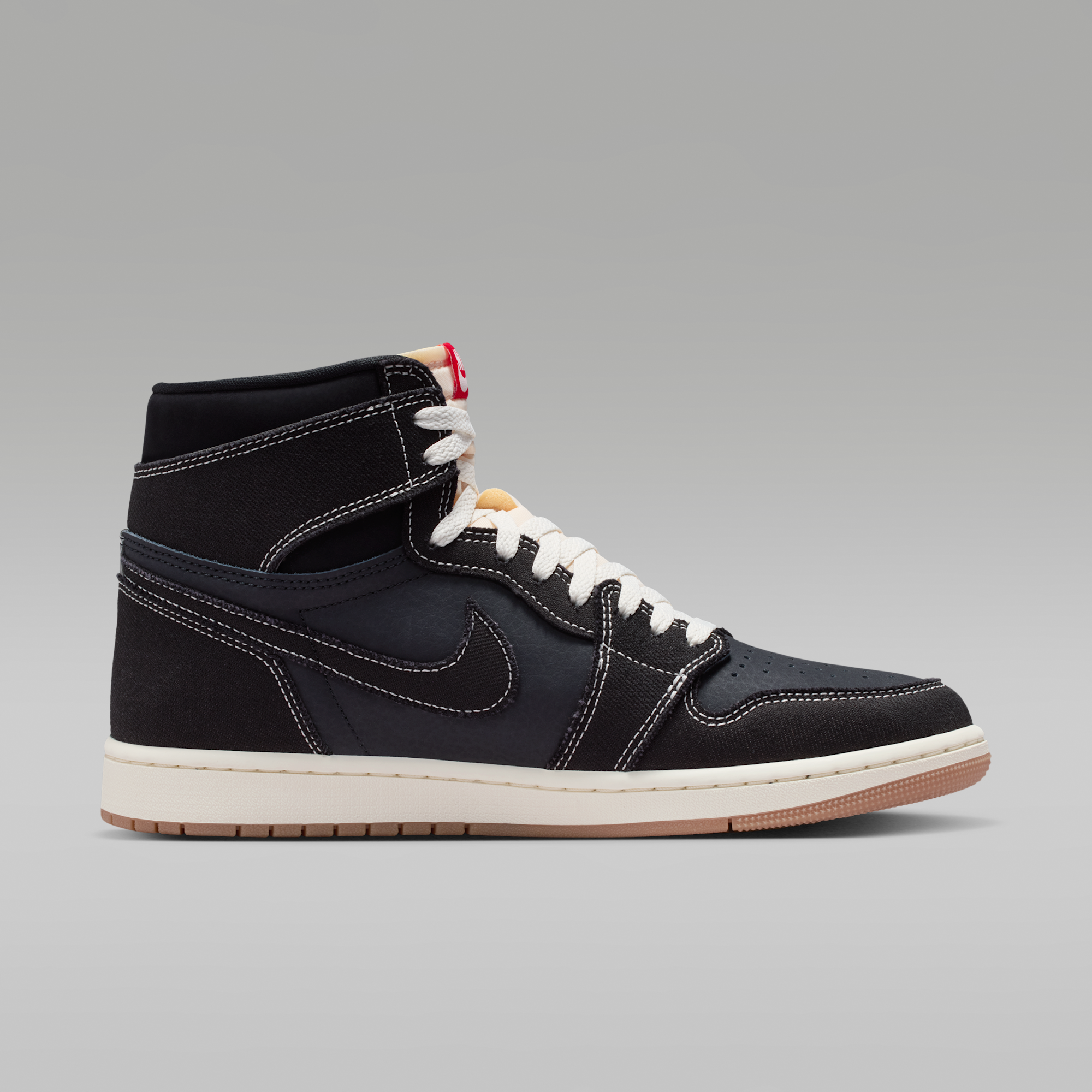 Air Jordan 1 Retro High OG Flight Club - Μαύρο/Sail/Gum Medium Brown/University Red - 3
