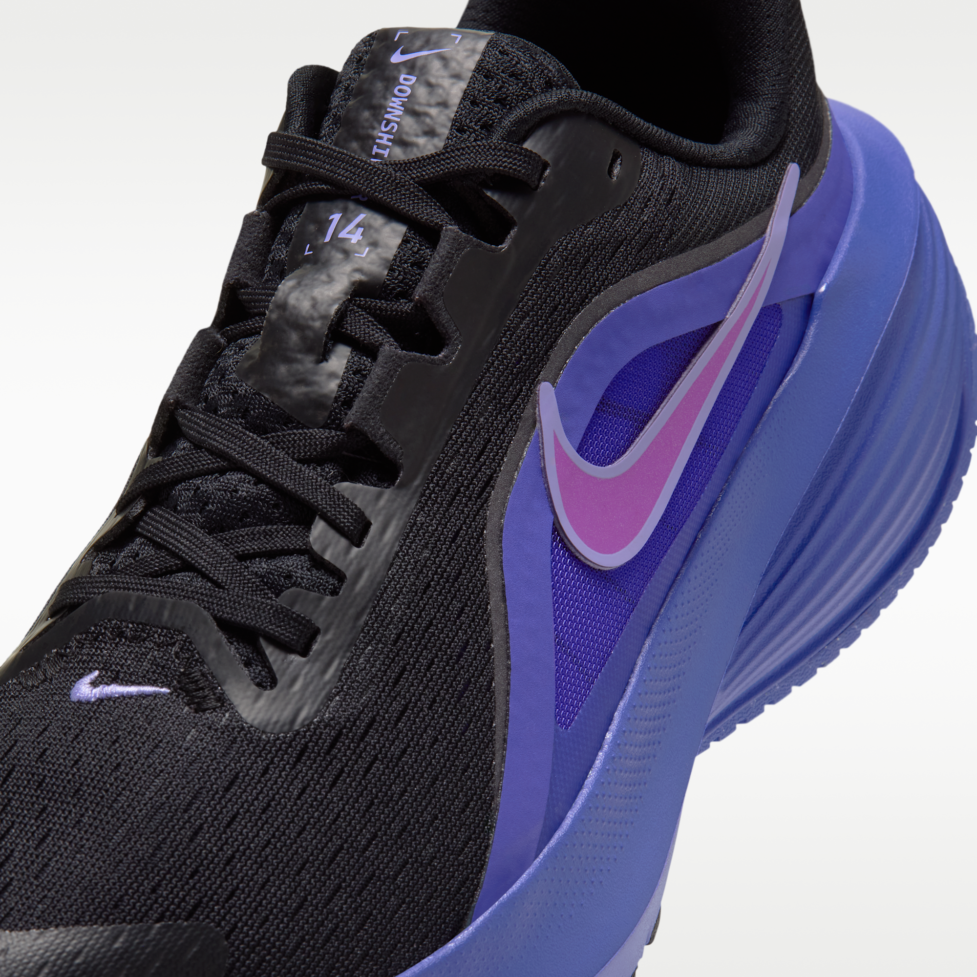 Nike Downshifter 14 - Μαύρο/Persian Violet/Gridiron/Vivid Purple - 7