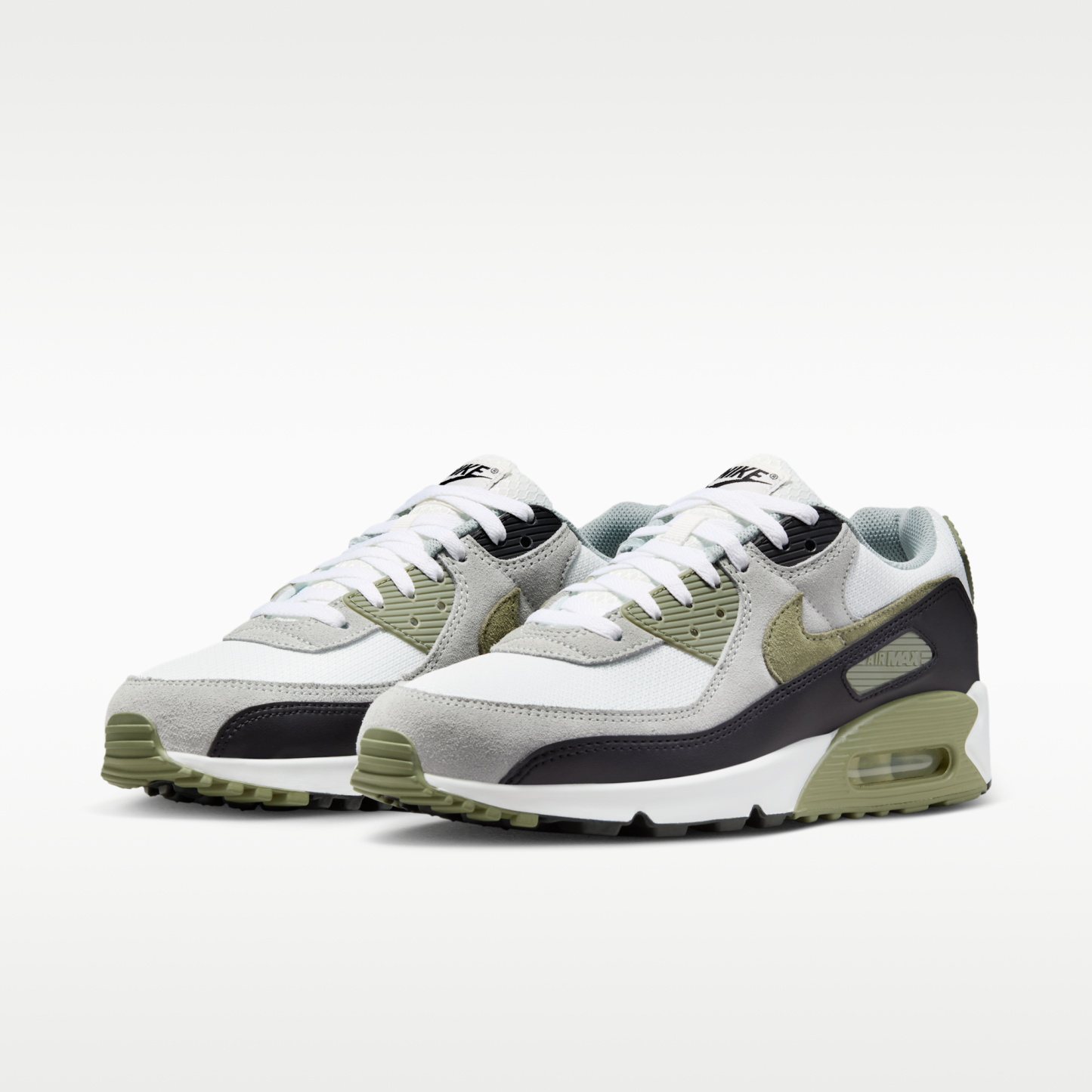 Nike Air Max 90 - Summit White/Light Pumice/Μαύρο/Silver Sage - 5