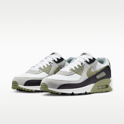 Nike Air Max 90 - Summit White/Light Pumice/Μαύρο/Silver Sage - 5