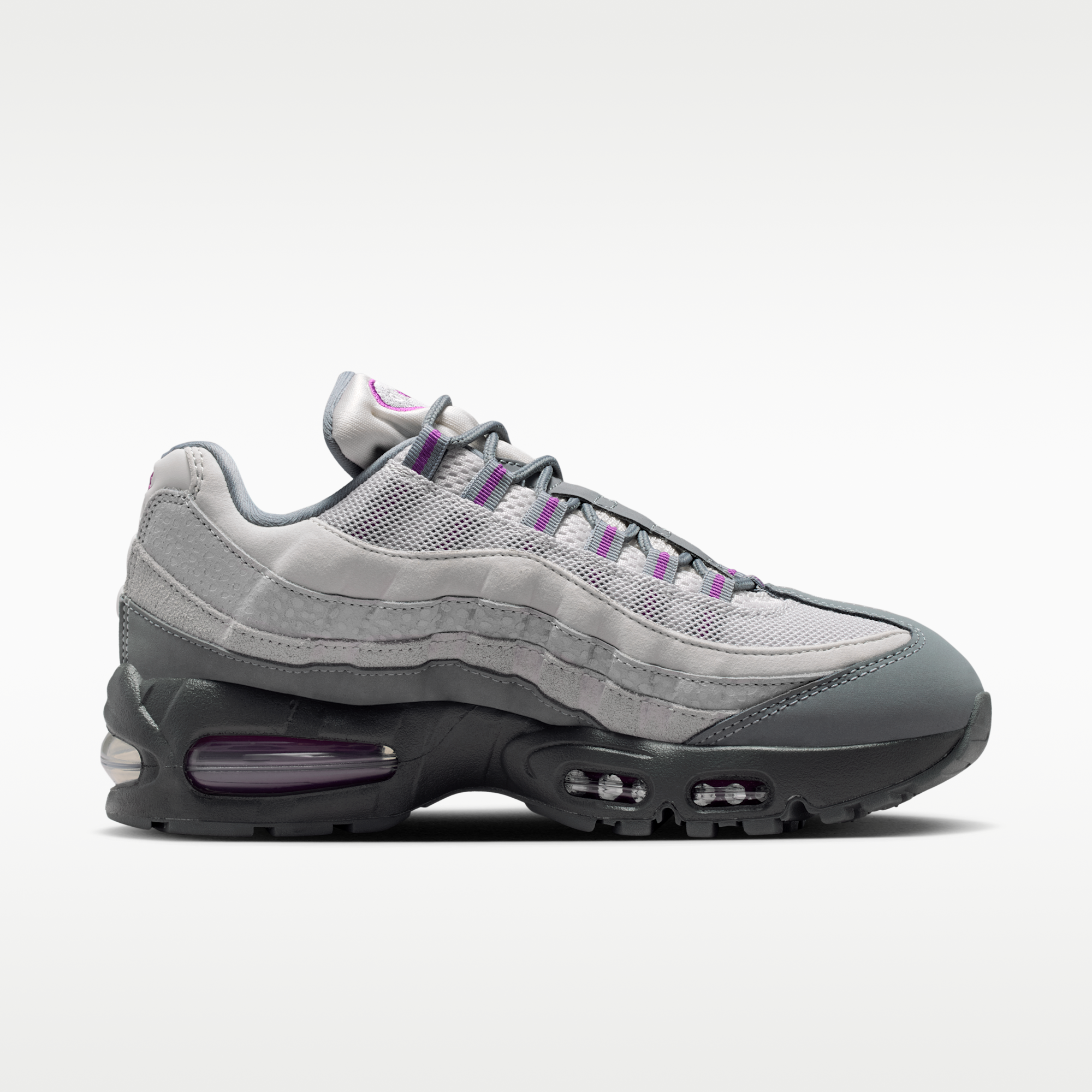 Nike Air Max 95 Big Bubble - Cool Grey/Light Smoke Grey/Vast Grey/Bold Berry - 3