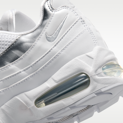 Nike Air Max 95 Big Bubble - Λευκό/Light Charcoal/Metallic Silver/Pure Platinum - 8