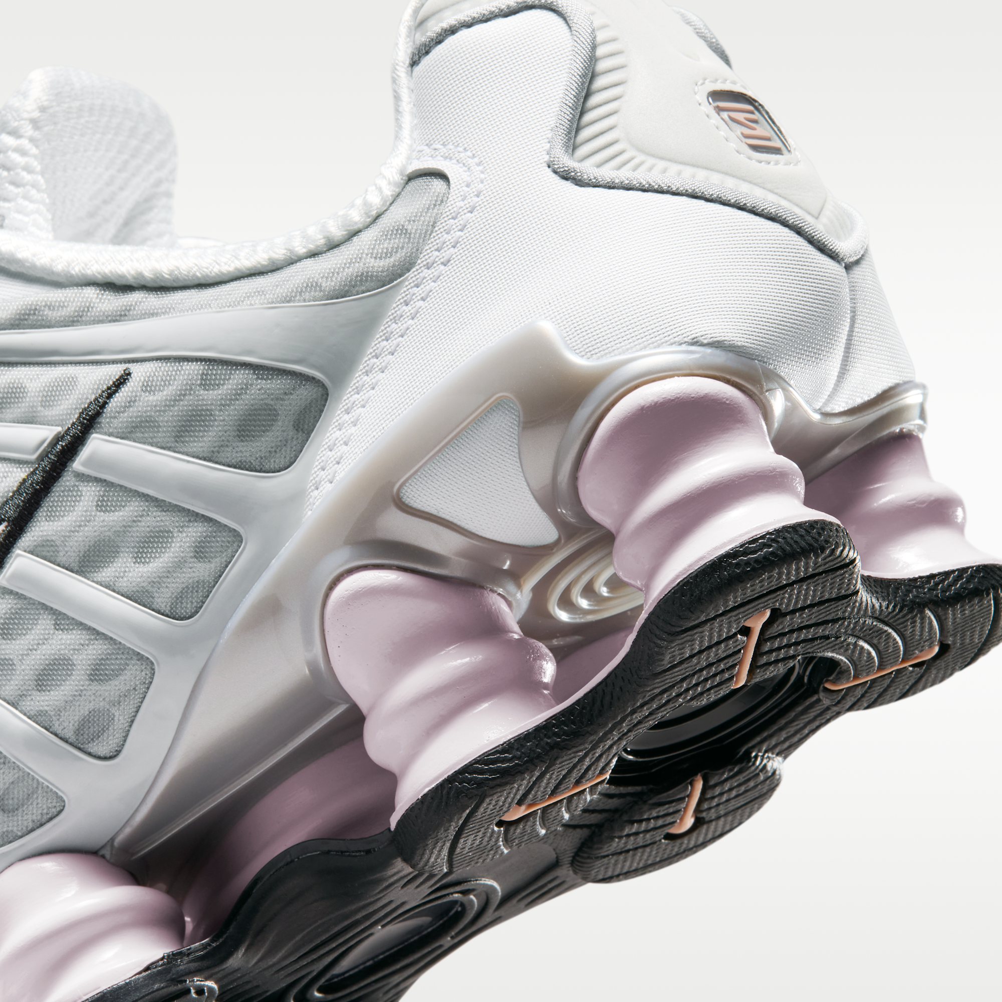 Nike Shox TL - Neutral Grey/Metallic Silver/Μαύρο/Pearl Pink - 8