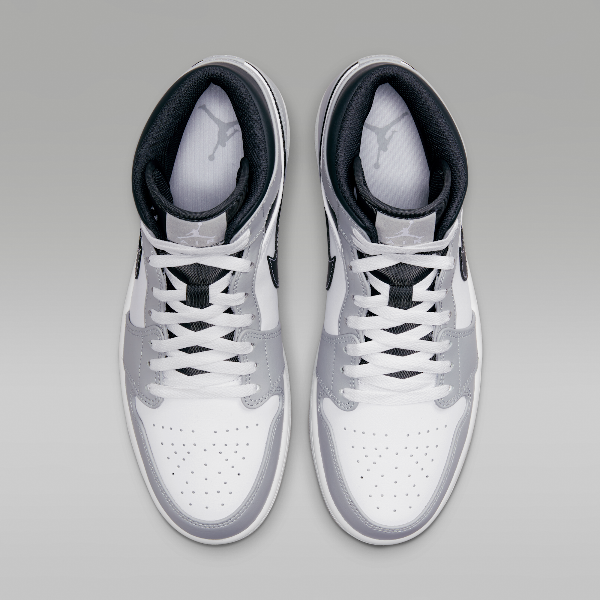 Air Jordan 1 Mid - Light Smoke Grey/Anthracite/Λευκό - 4