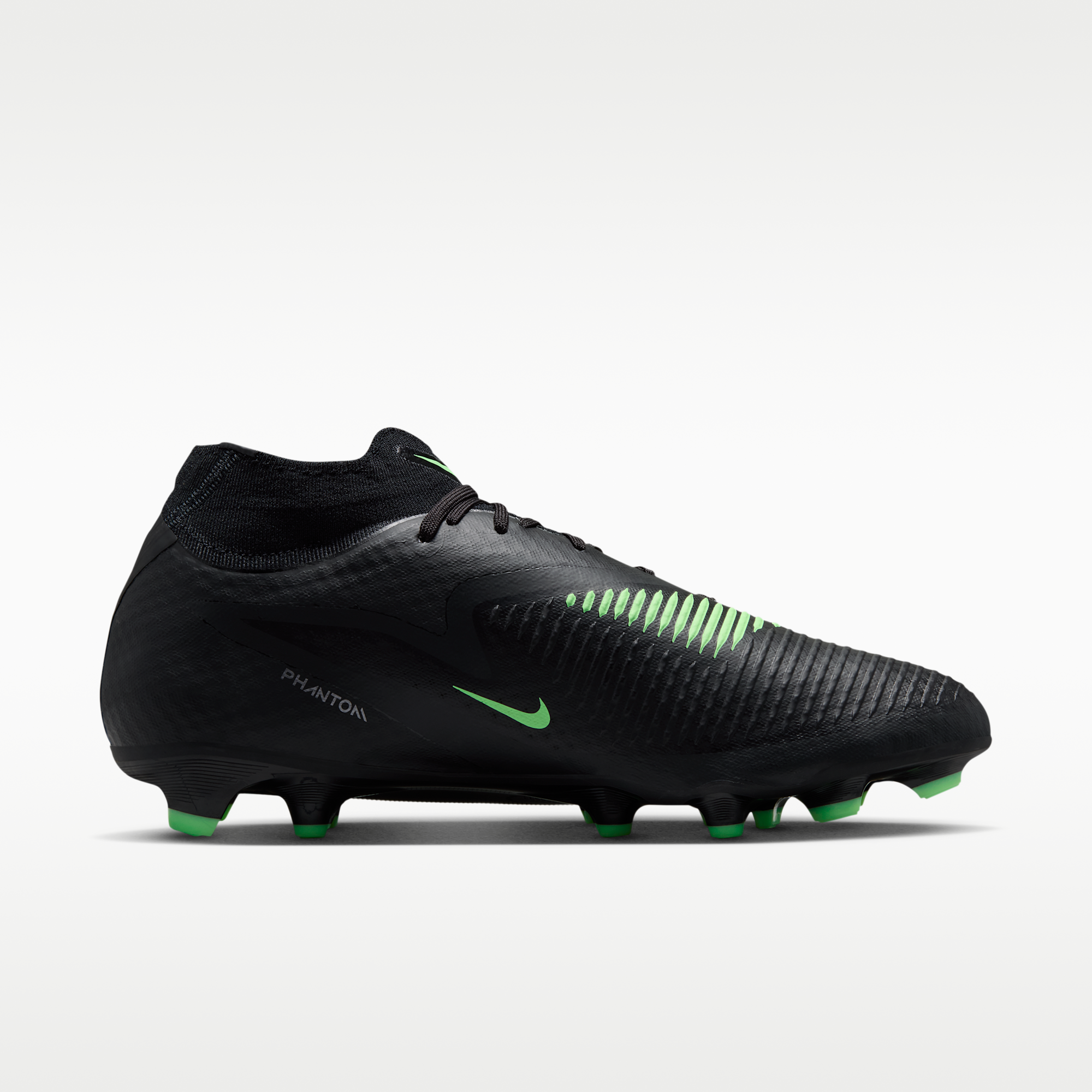 Nike Phantom 6 High Academy - Μαύρο/Μαύρο/Illusion Green - 3