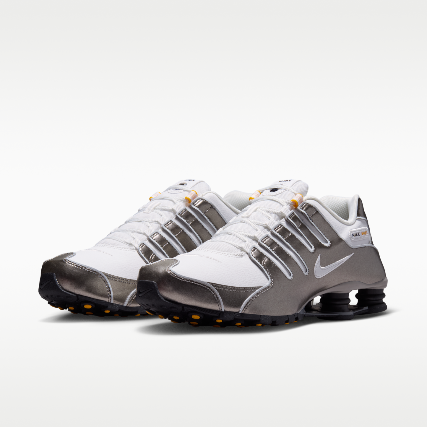 Nike Shox NZ - Summit White/Metallic Pewter/University Gold/Summit White - 5