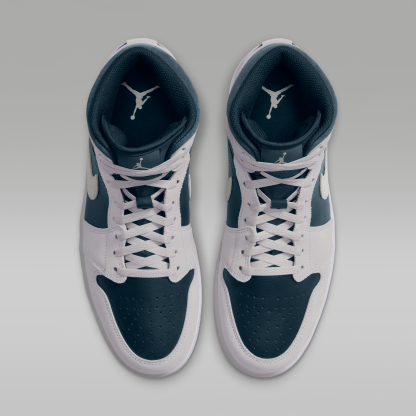 Air Jordan 1 Mid - Light Orewood Brown/Midnight Spruce/Λευκό/Pale Ivory - 4