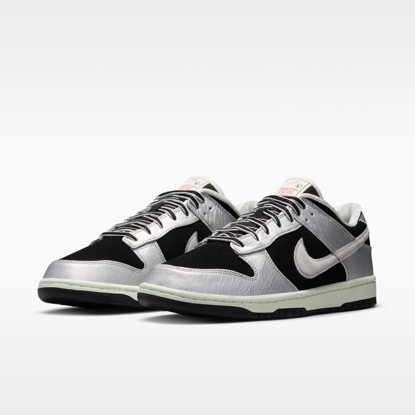 Nike Dunk Low Retro - Metallic Silver/Μαύρο/Sail/Metallic Silver - 5