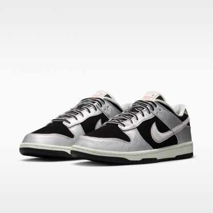 Nike Dunk Low Retro - Metallic Silver/Μαύρο/Sail/Metallic Silver - 5