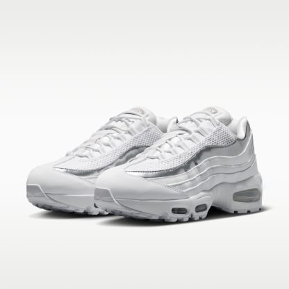 Nike Air Max 95 Big Bubble - Λευκό/Light Charcoal/Metallic Silver/Pure Platinum - 5