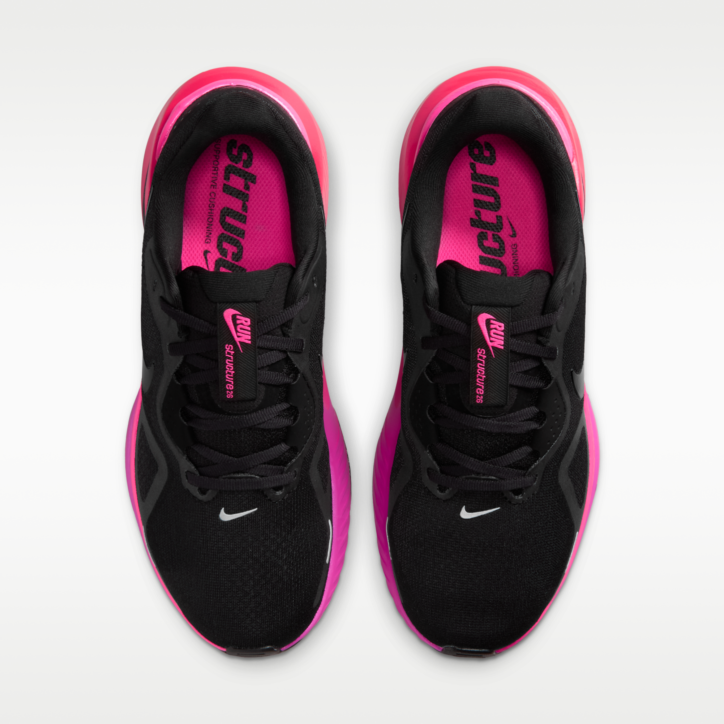 Nike Structure 26 - Μαύρο/Hyper Pink/Laser Crimson/Μαύρο - 4