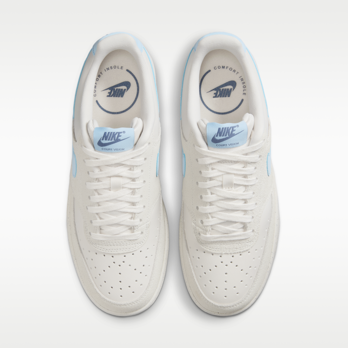 Nike Court Vision Low - Phantom/Light Bone/Diffused Blue/Psychic Blue - 4