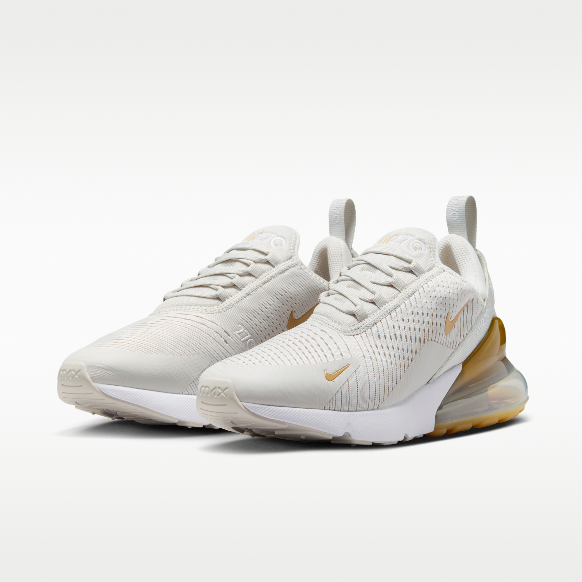 Nike Air Max 270 - Light Bone/Λευκό/Metallic Gold - 5