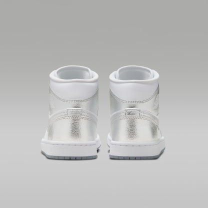 Air Jordan 1 Mid SE - Λευκό/Wolf Grey/Metallic Silver - 6
