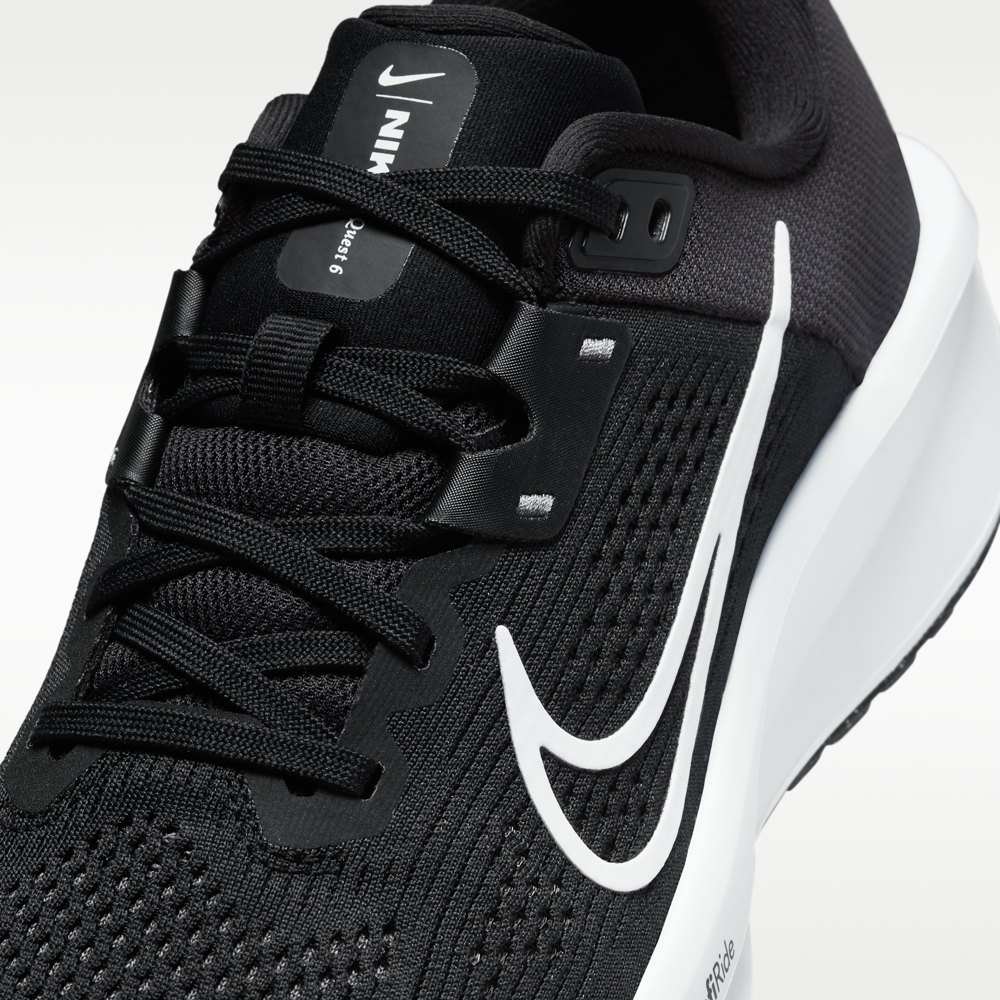 Nike Quest 6 - Μαύρο/Iron Grey/Λευκό - 7
