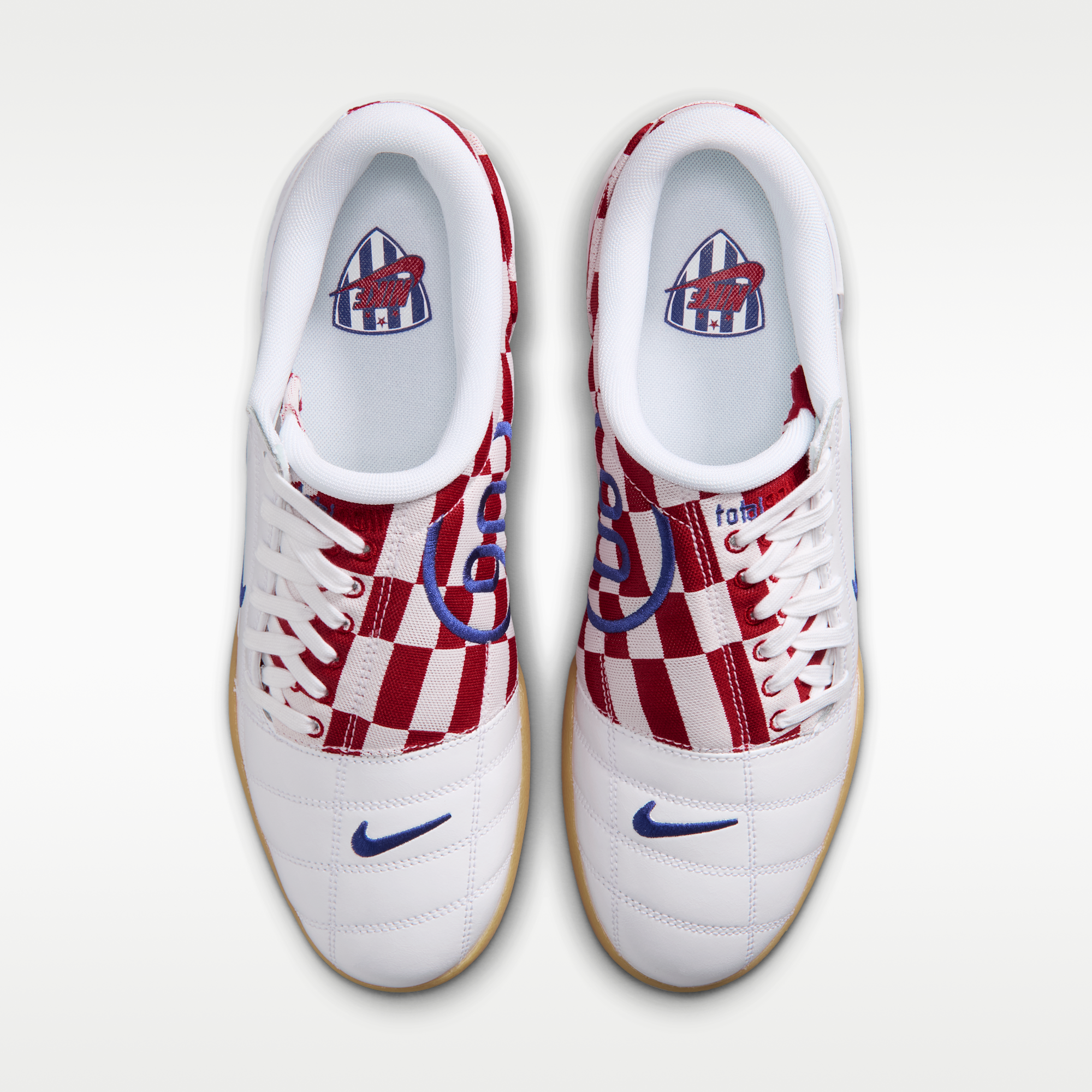 Nike Total 90 Checkered - Λευκό/University Red/Gum Yellow/Deep Royal Blue - 4