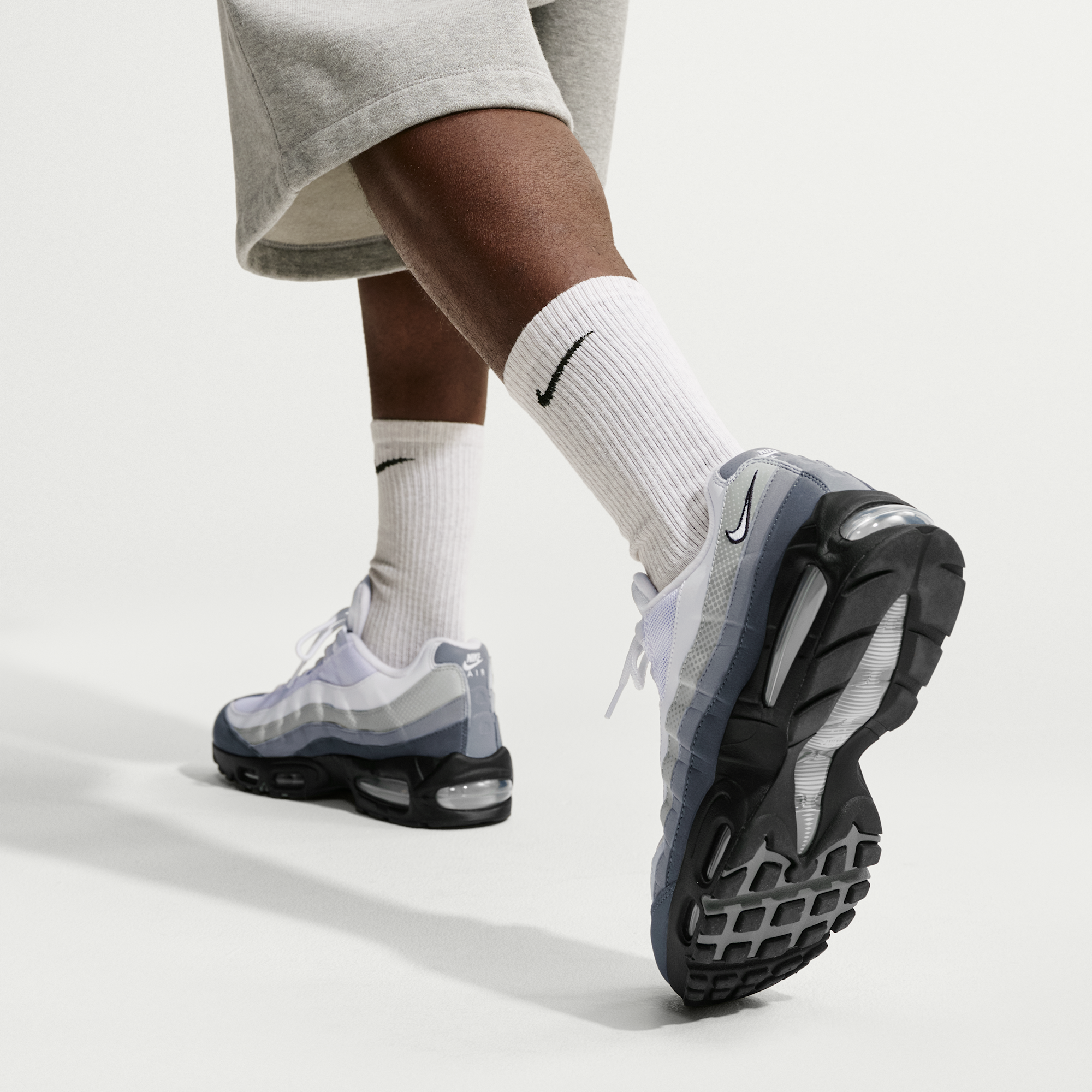 Nike Air Max 95 Big Bubble - Μαύρο/Pure Platinum/Wolf Grey/Λευκό - 9