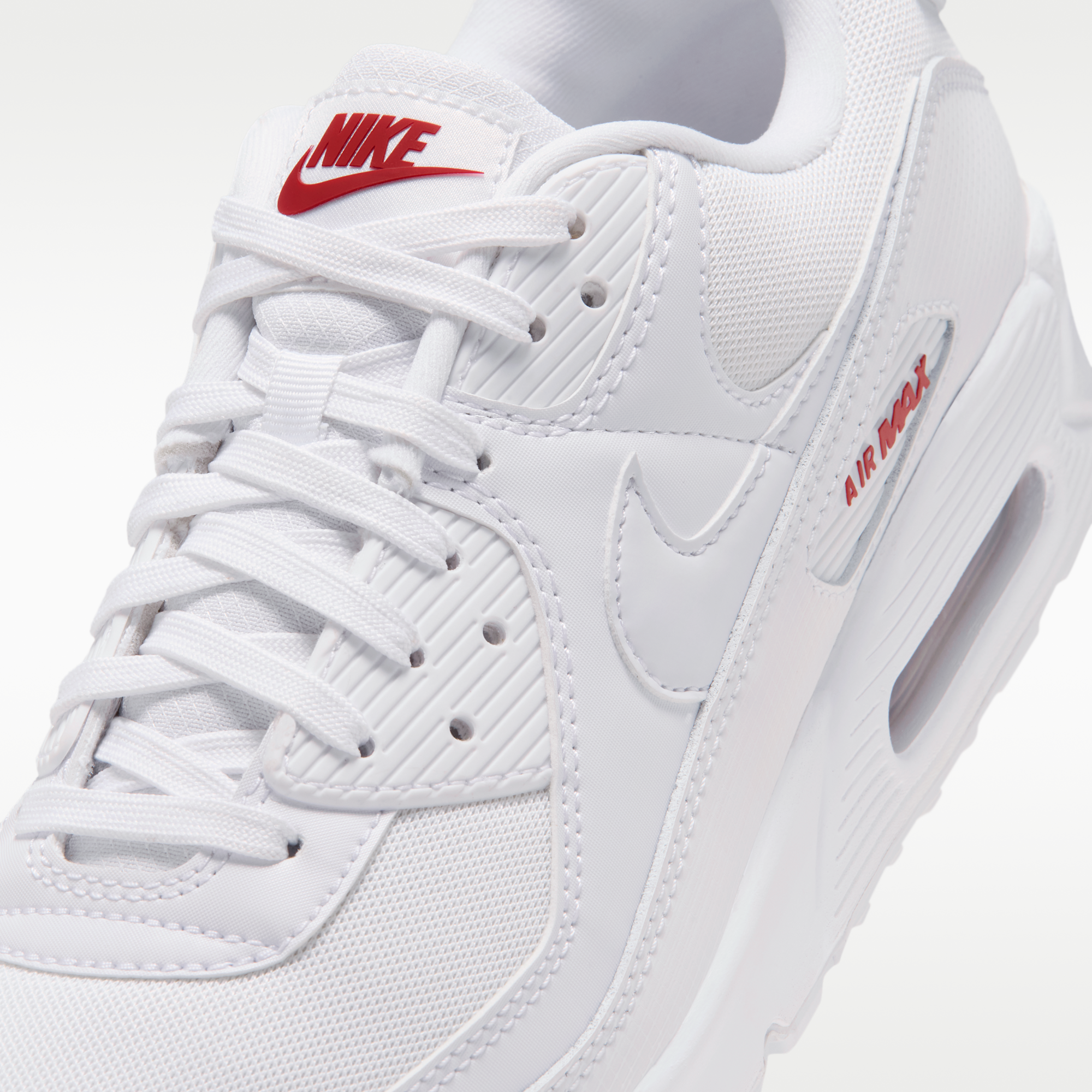 Nike Air Max 90 - Λευκό/Tough Red/Λευκό - 7