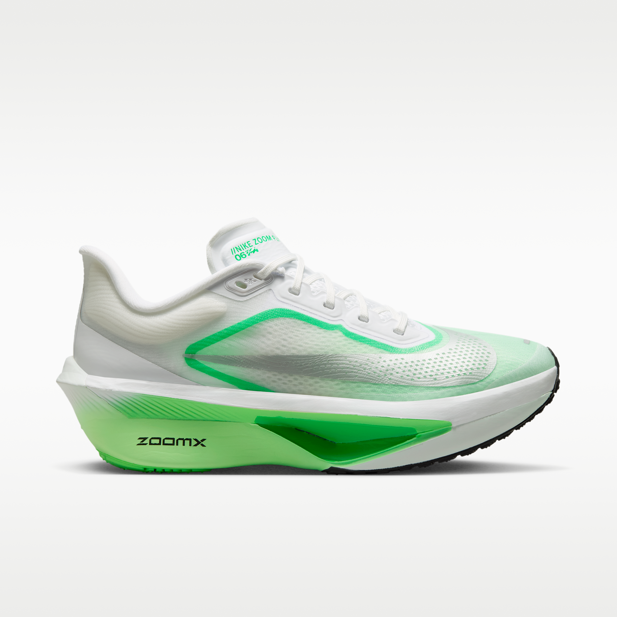Nike Zoom Fly 6 - Λευκό/Illusion Green/Green Spark/Metallic Silver - 3